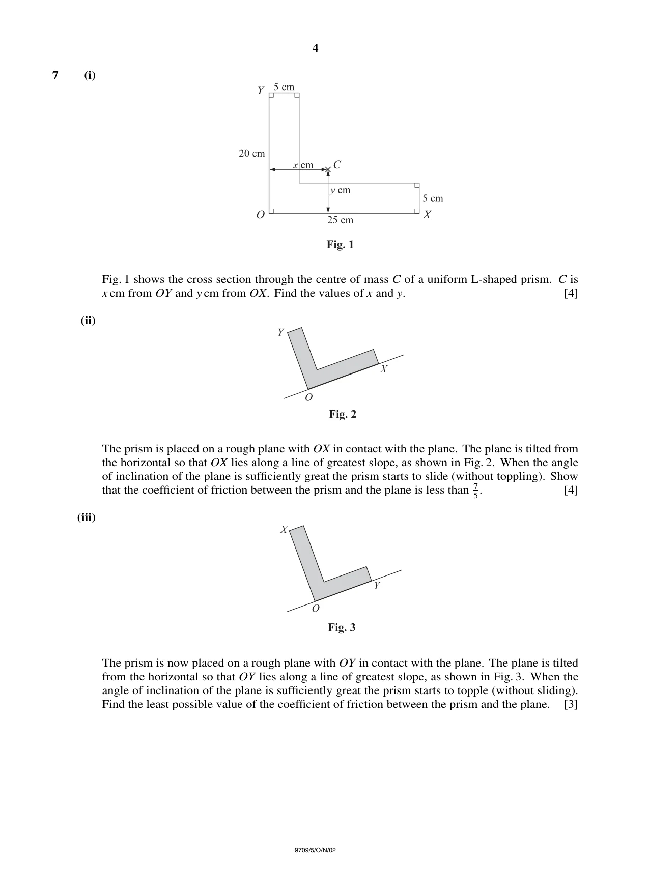 Cambridge A Level Mathematics 9709 2002 Oct/Nov Paper 5 · Variant 1 question paper, page 4 of 4