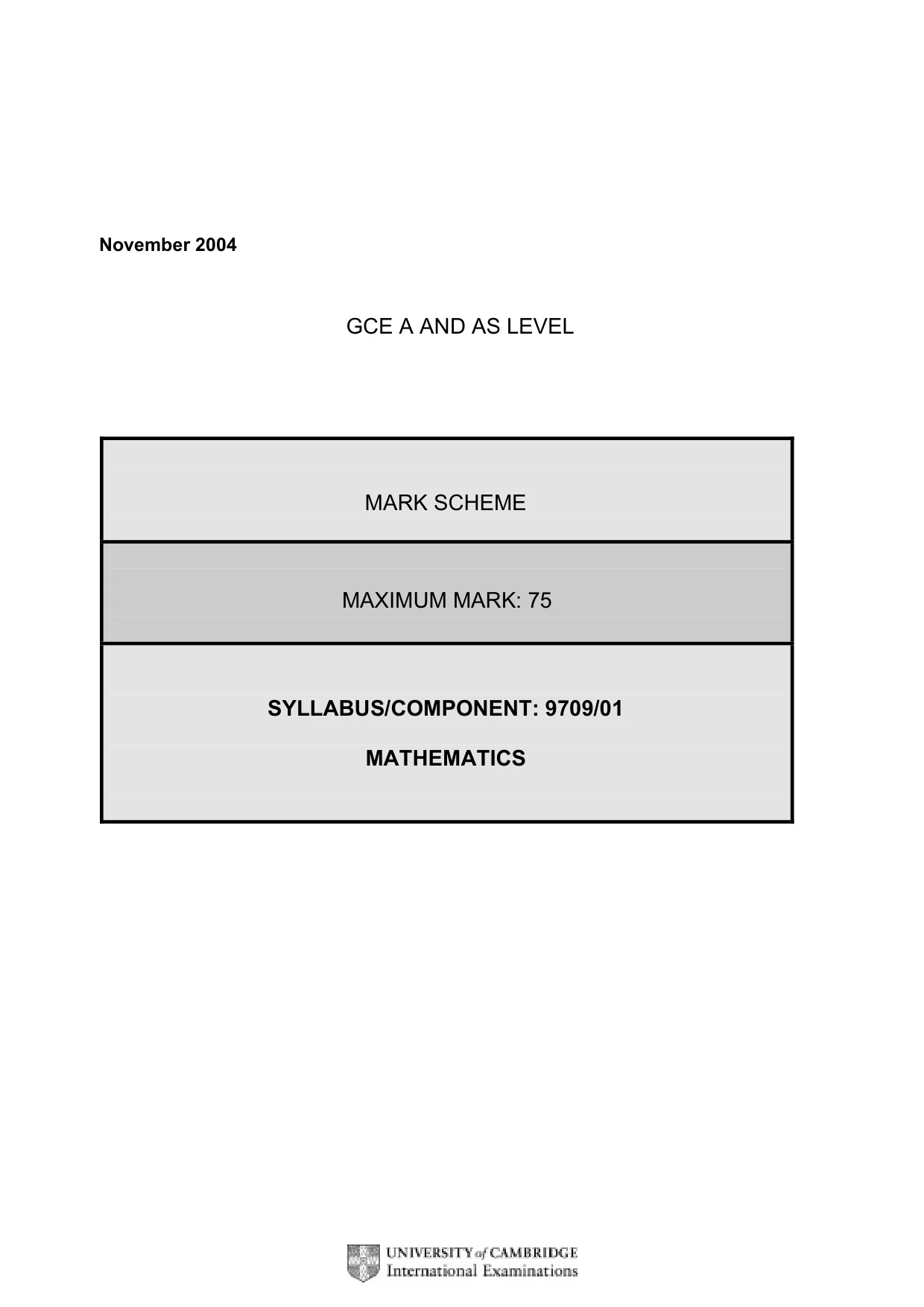 Mark scheme, page 5 of 8