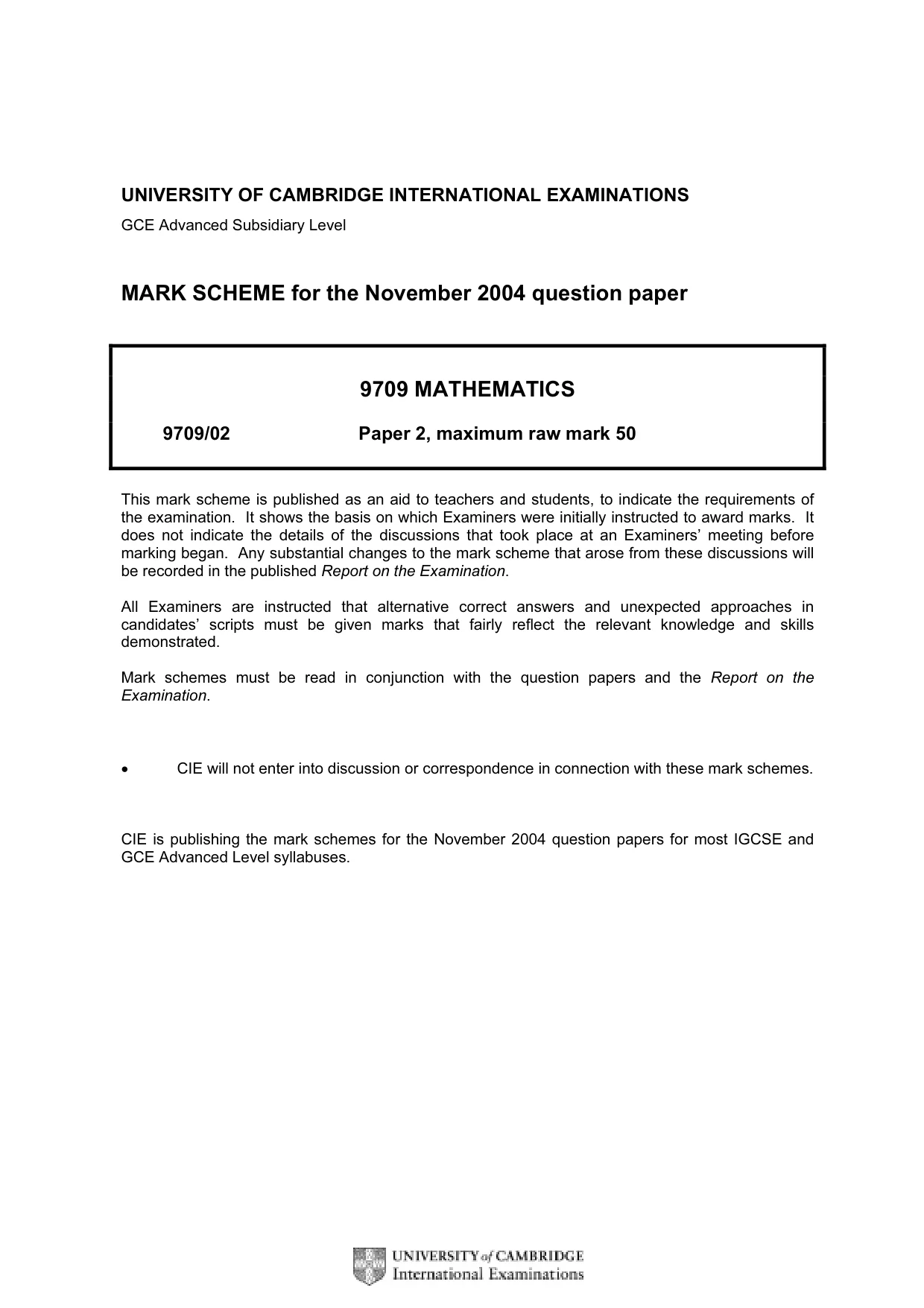 Mark scheme, page 1 of 7