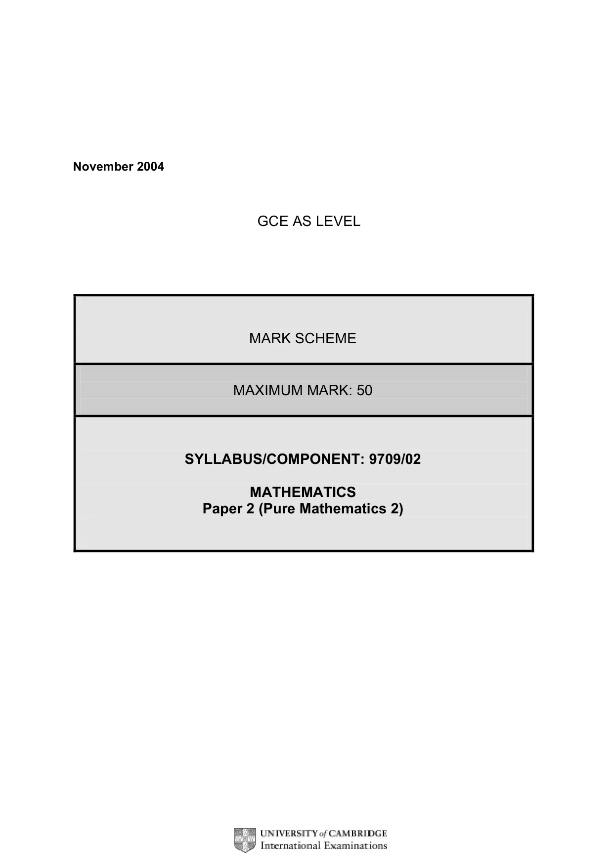 Mark scheme, page 5 of 7