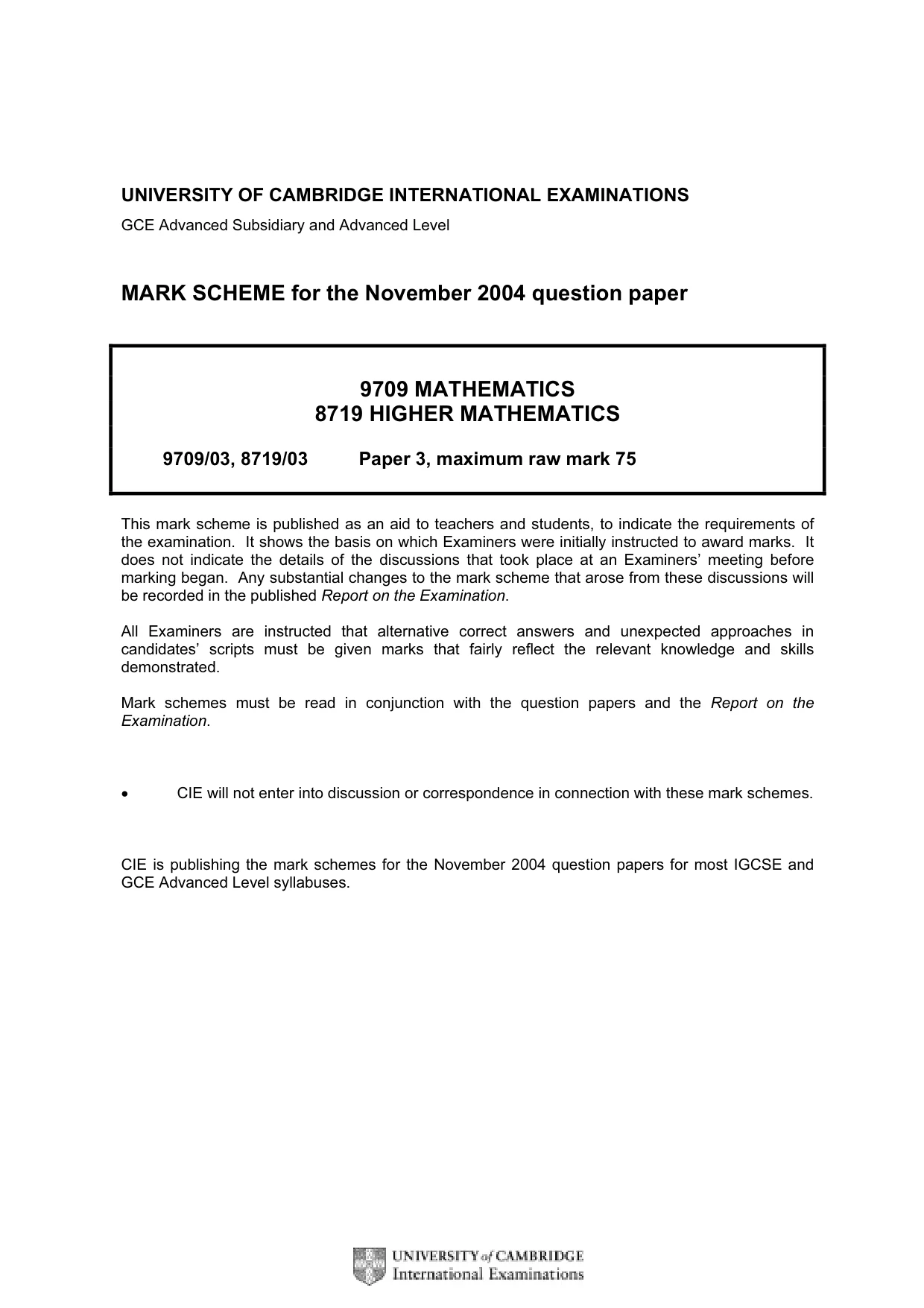 Mark scheme, page 1 of 10