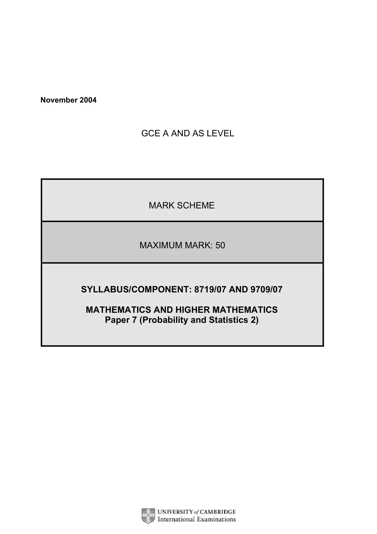Mark scheme, page 5 of 8