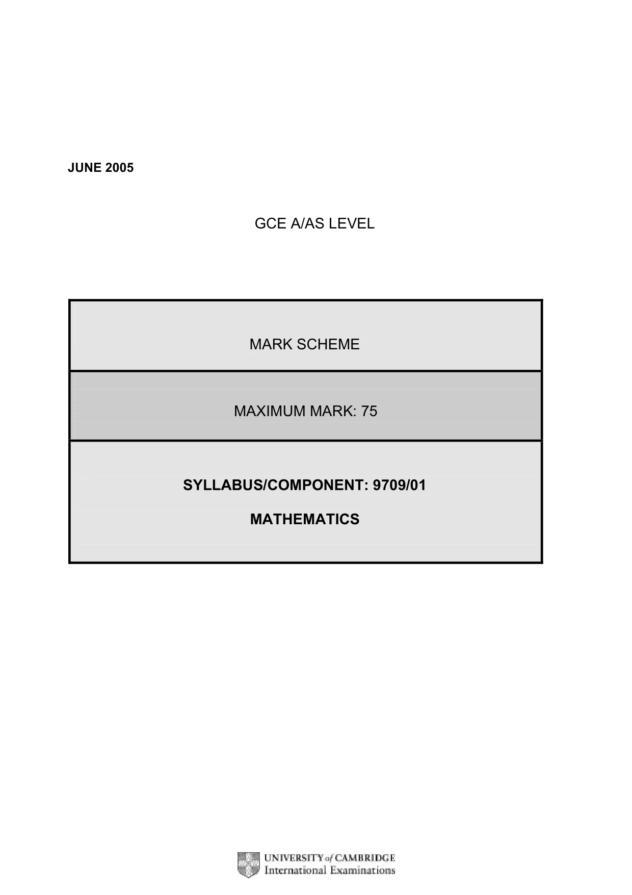 Mark scheme, page 5 of 9