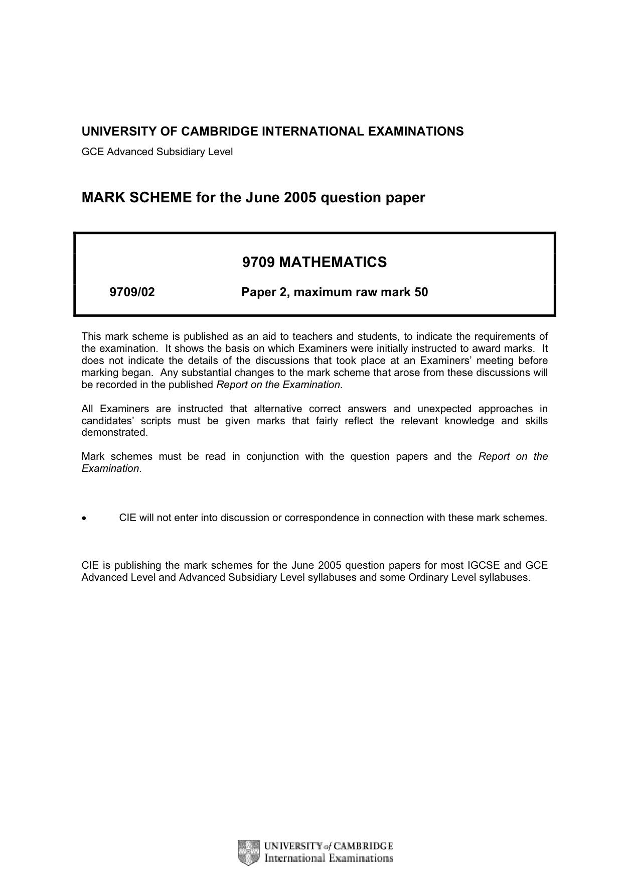 Mark scheme, page 1 of 7