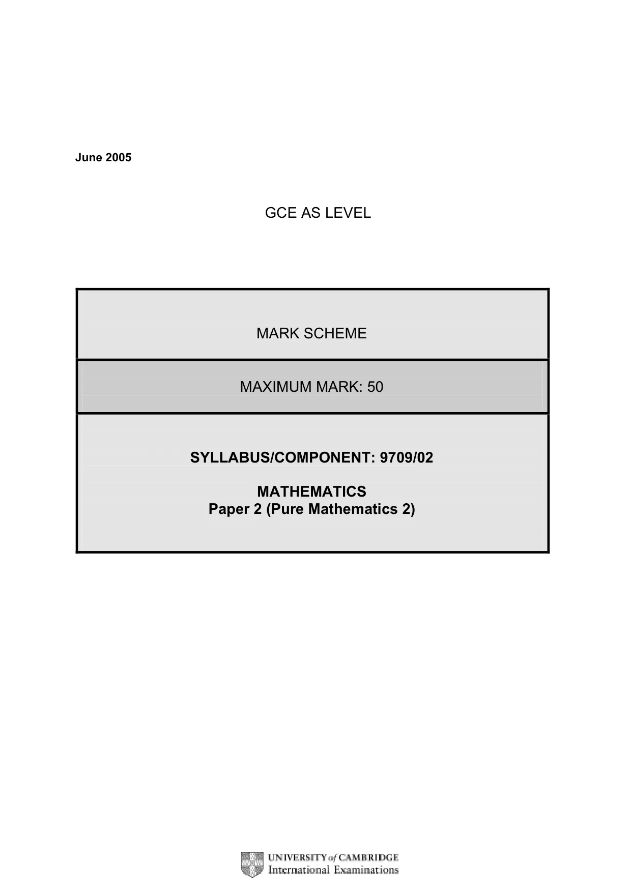 Mark scheme, page 5 of 7