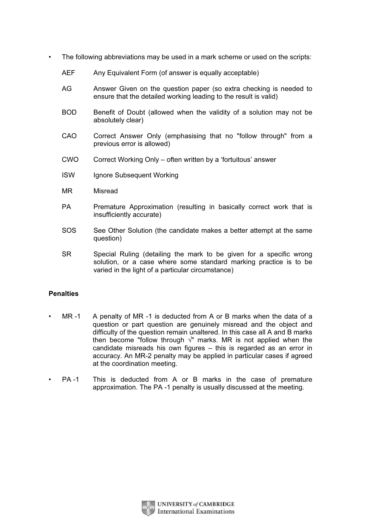 Mark scheme, page 4 of 10