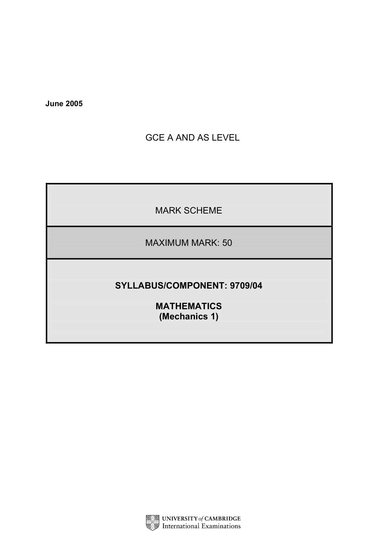 Mark scheme, page 5 of 9
