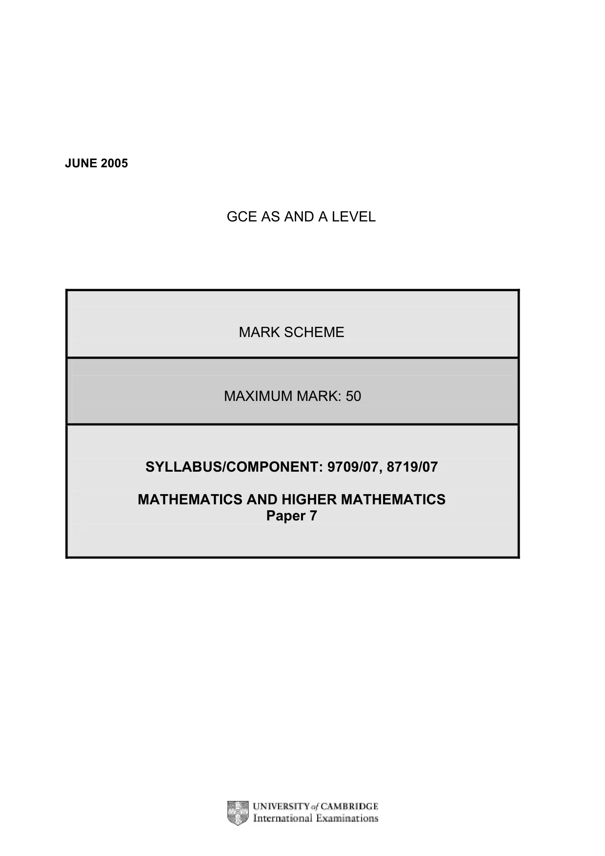 Mark scheme, page 5 of 8