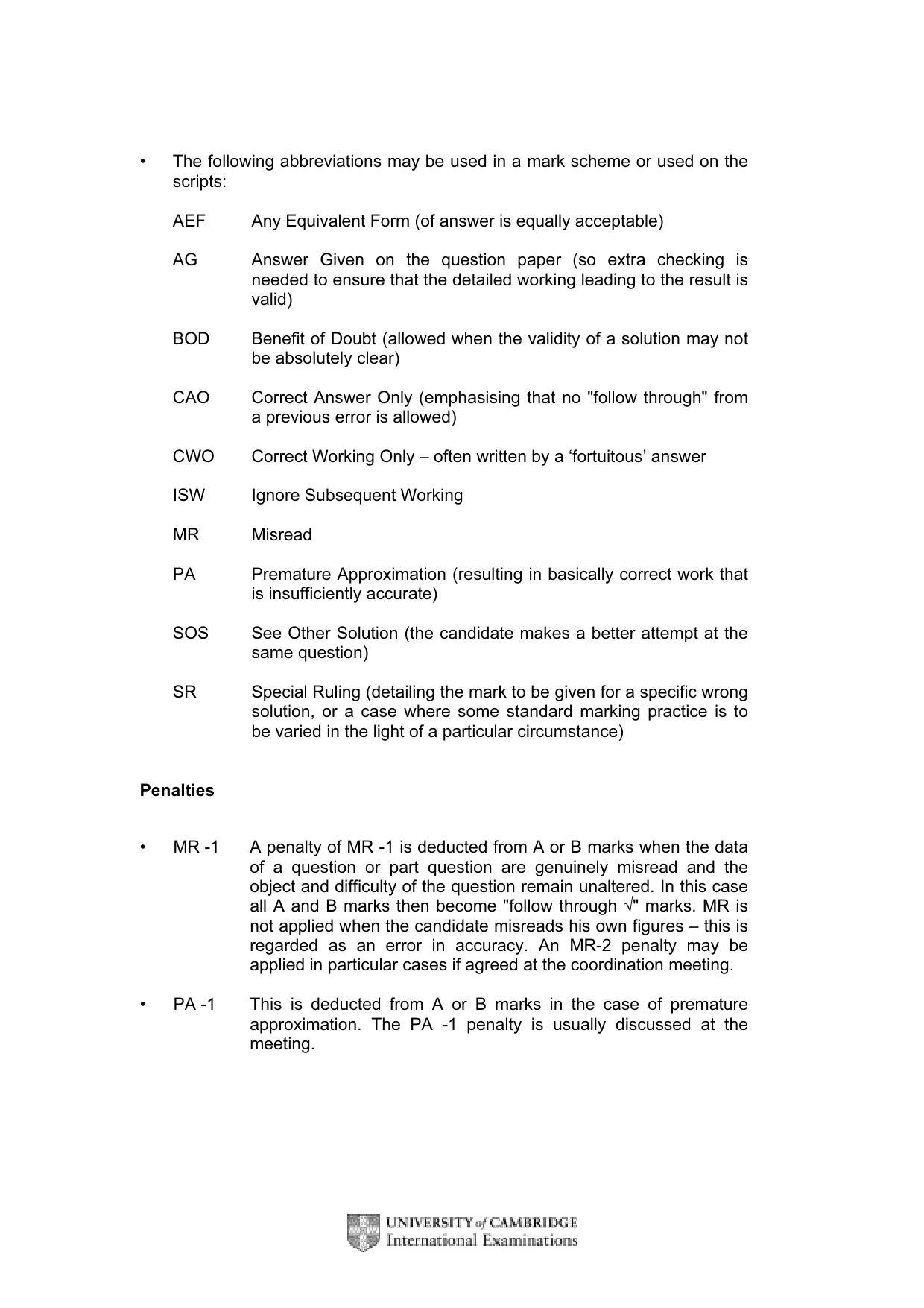 Mark scheme, page 3 of 7
