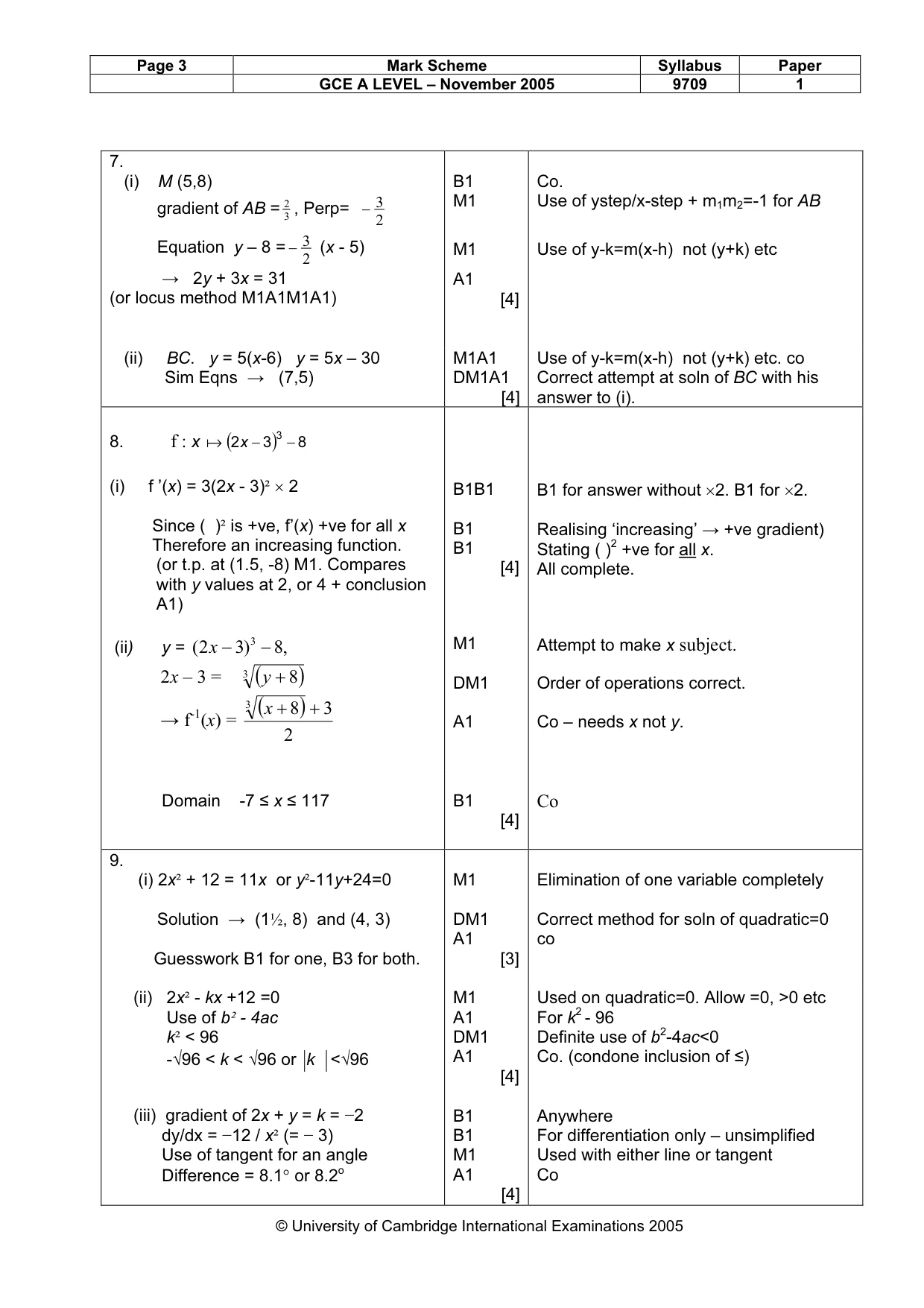 Mark scheme, page 6 of 7