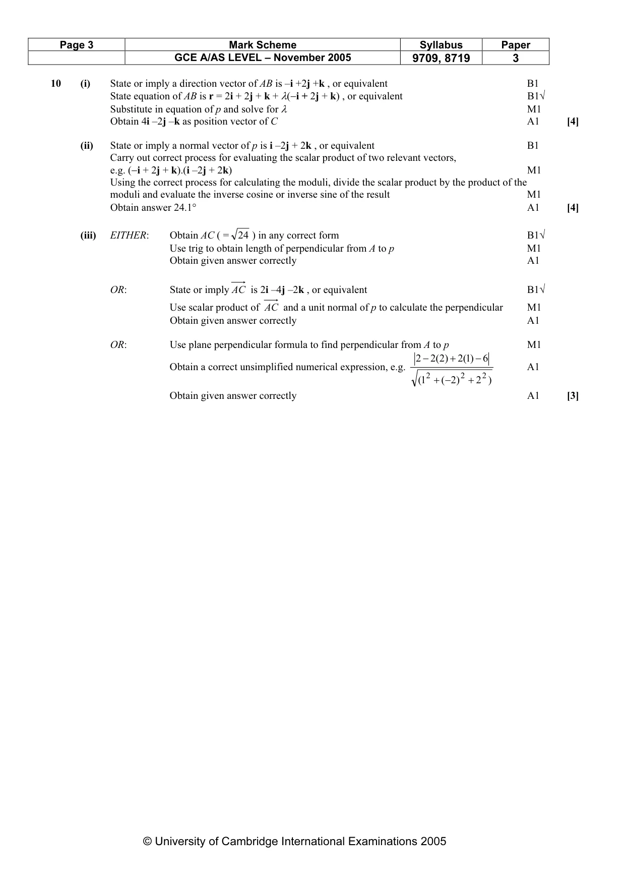 Mark scheme, page 6 of 6