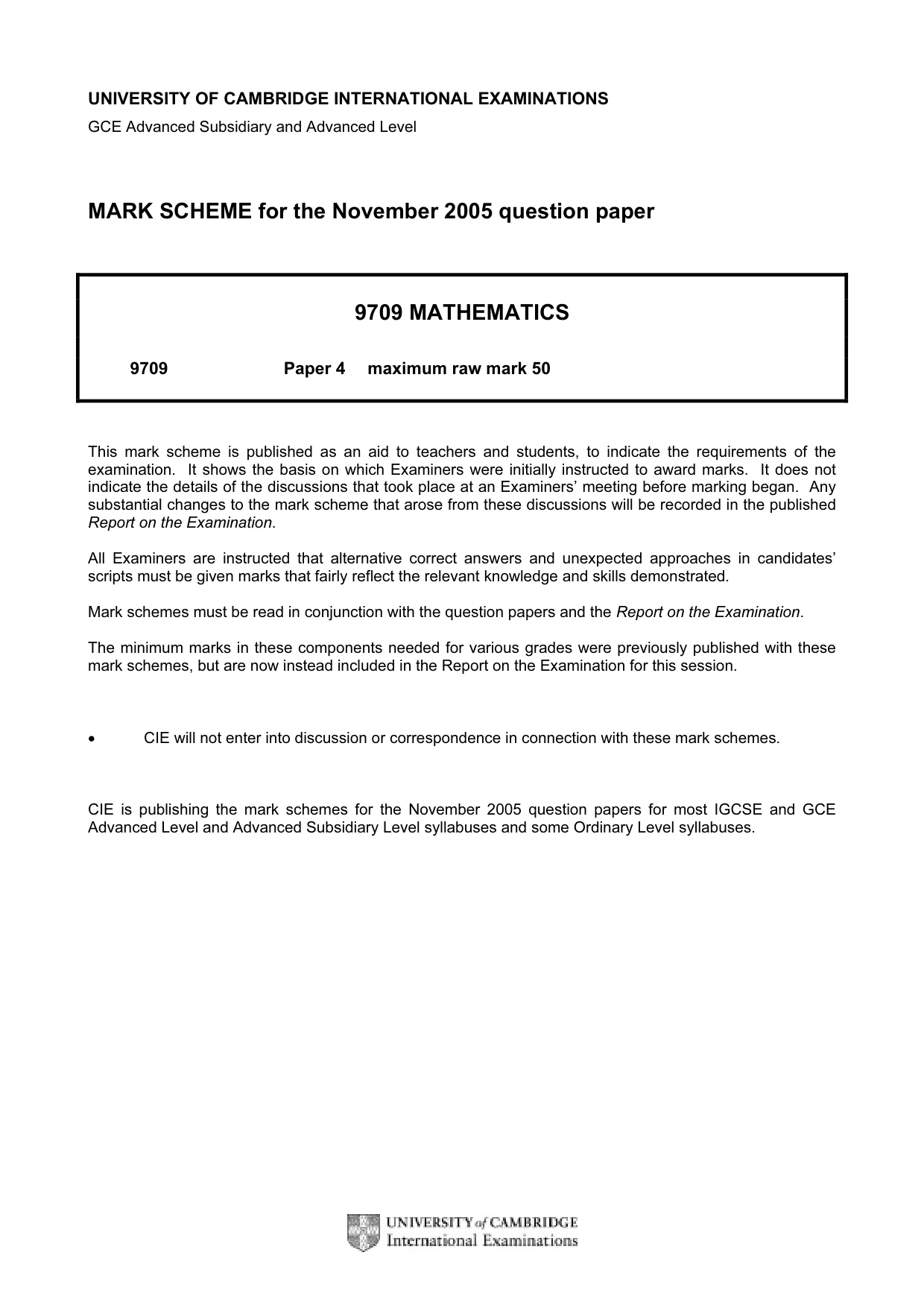 Mark scheme, page 1 of 6