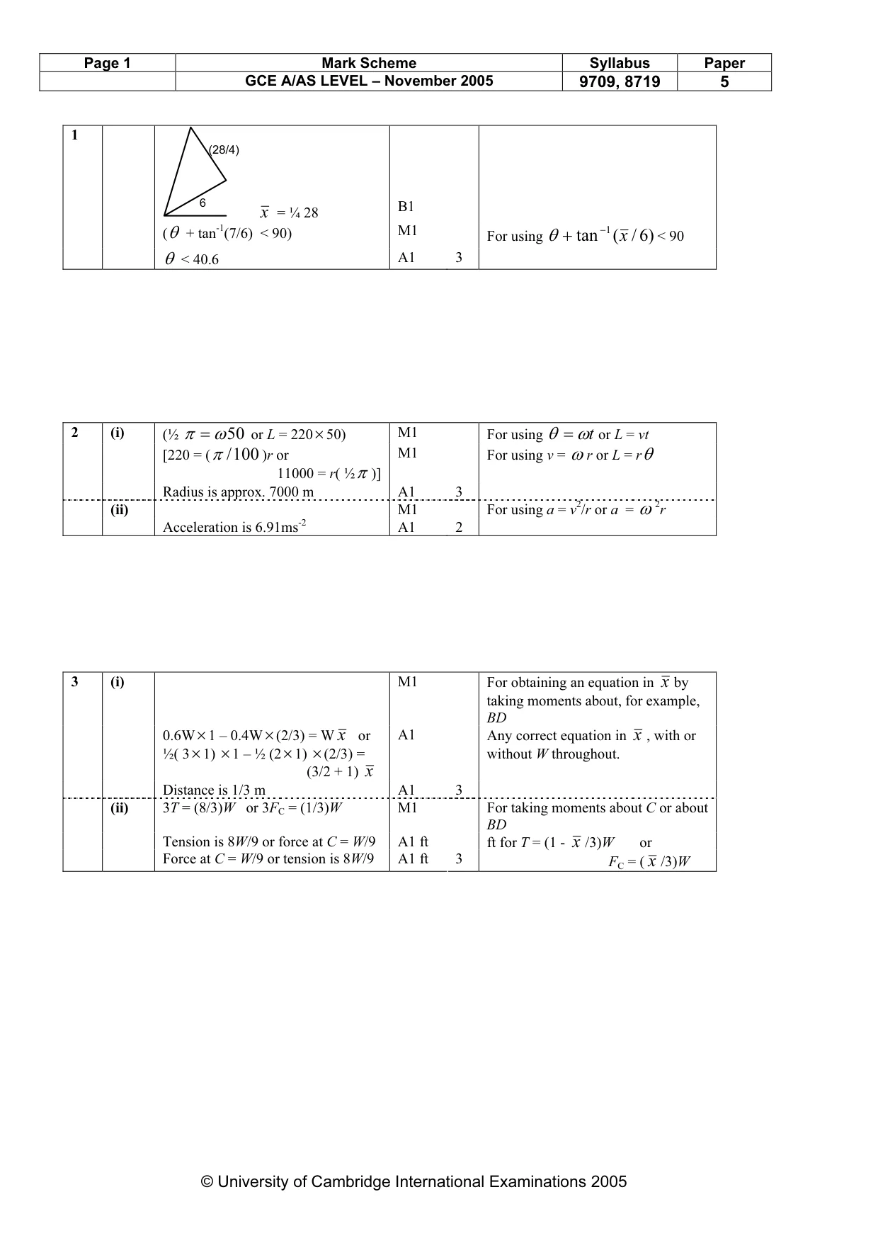 Mark scheme, page 4 of 6