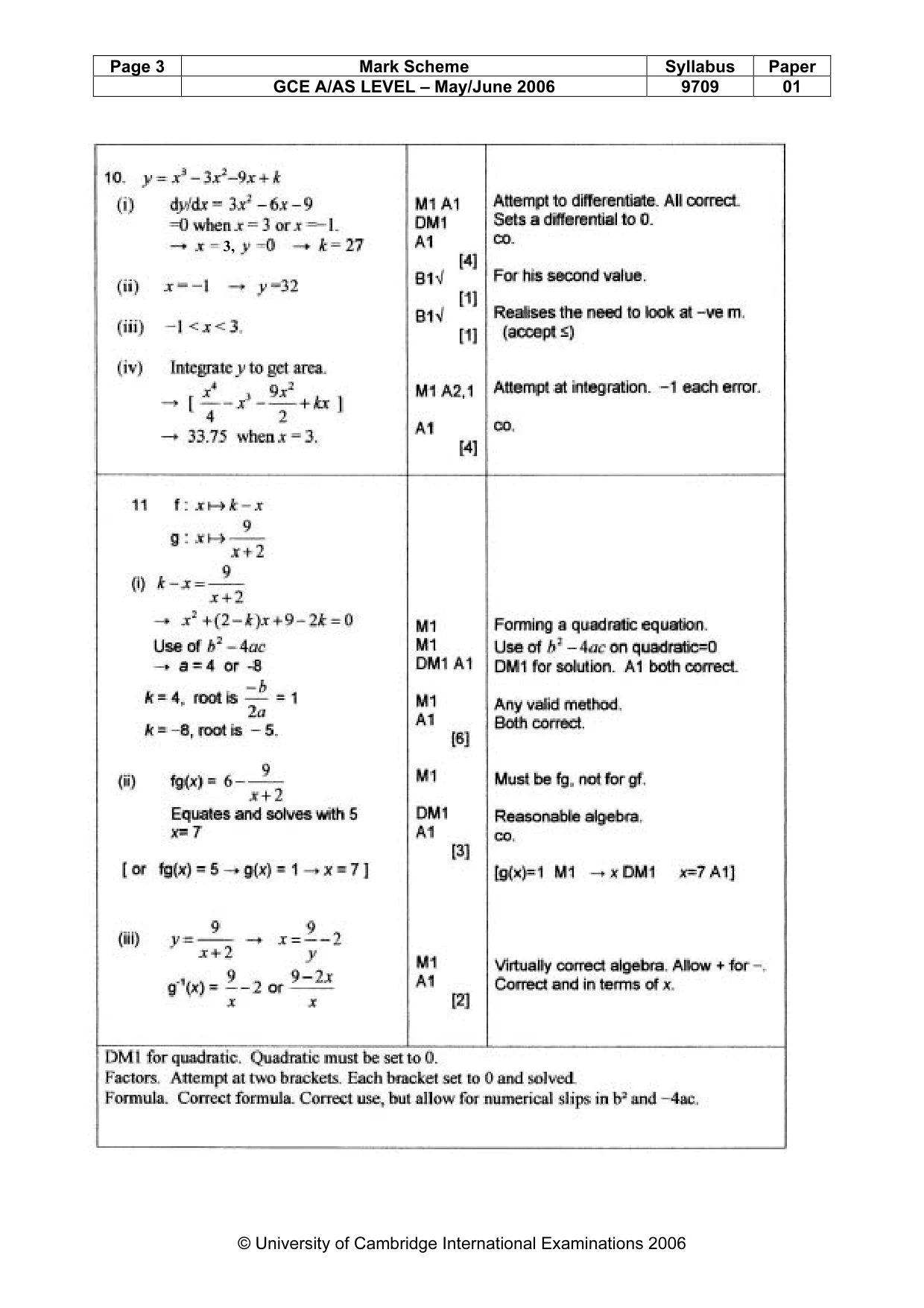 Mark scheme, page 6 of 6