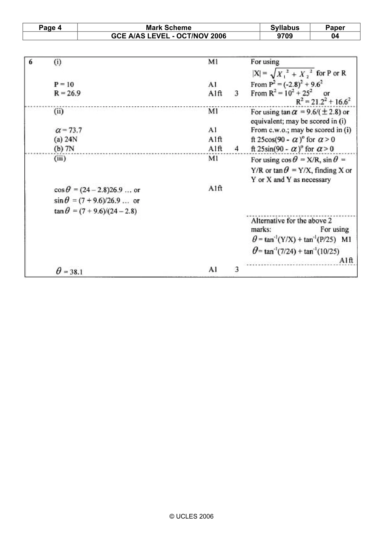 Mark scheme, page 5 of 6