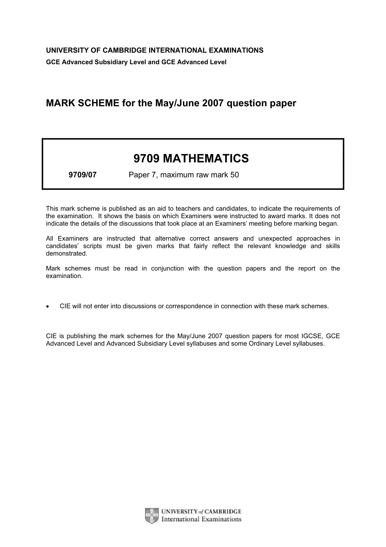 Mark scheme, page 1 of 6