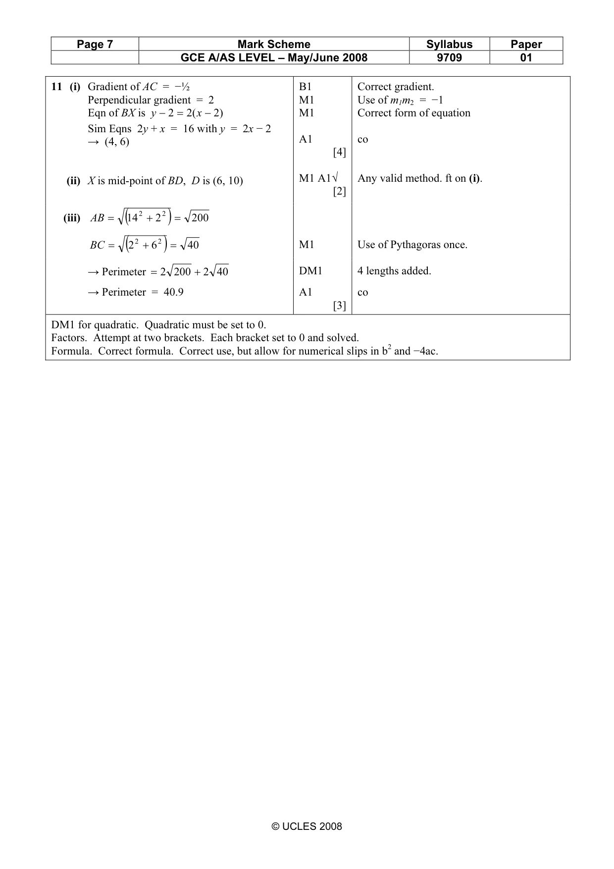 Mark scheme, page 7 of 7