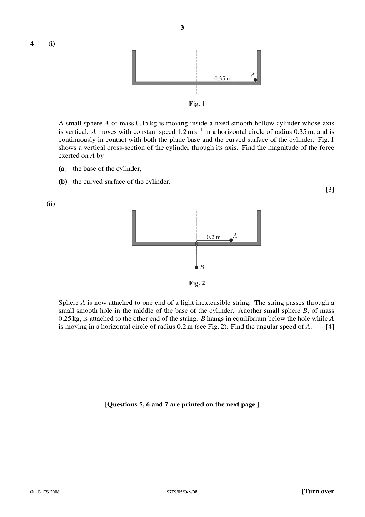 Cambridge A Level Mathematics 9709 2008 Oct/Nov Paper 5 · Variant 1 question paper, page 3 of 4