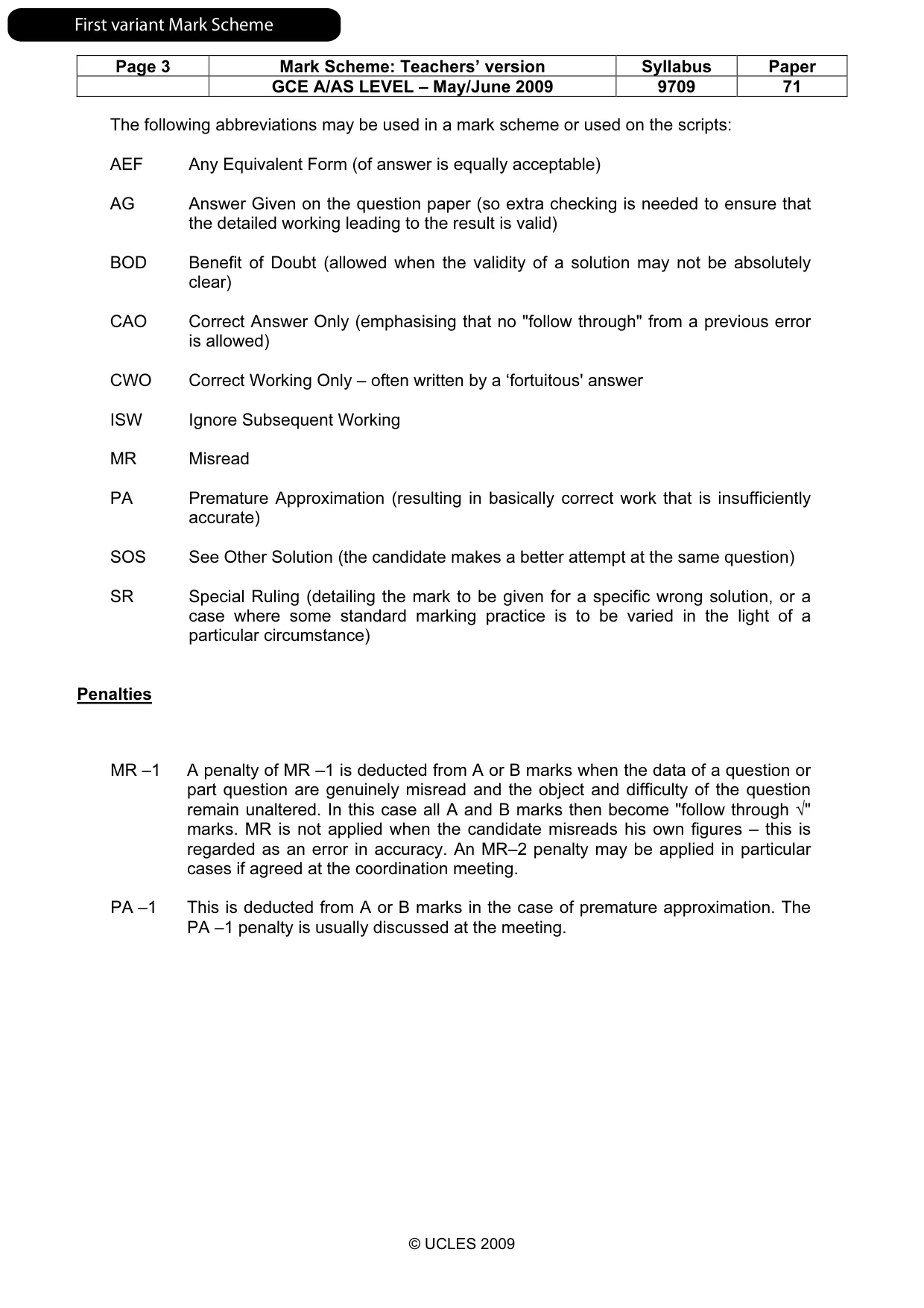 Mark scheme, page 4 of 13