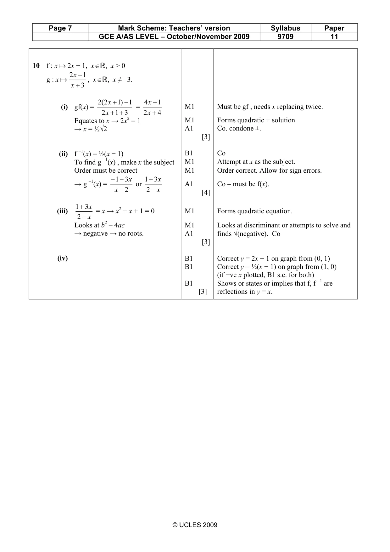 Mark scheme, page 7 of 7