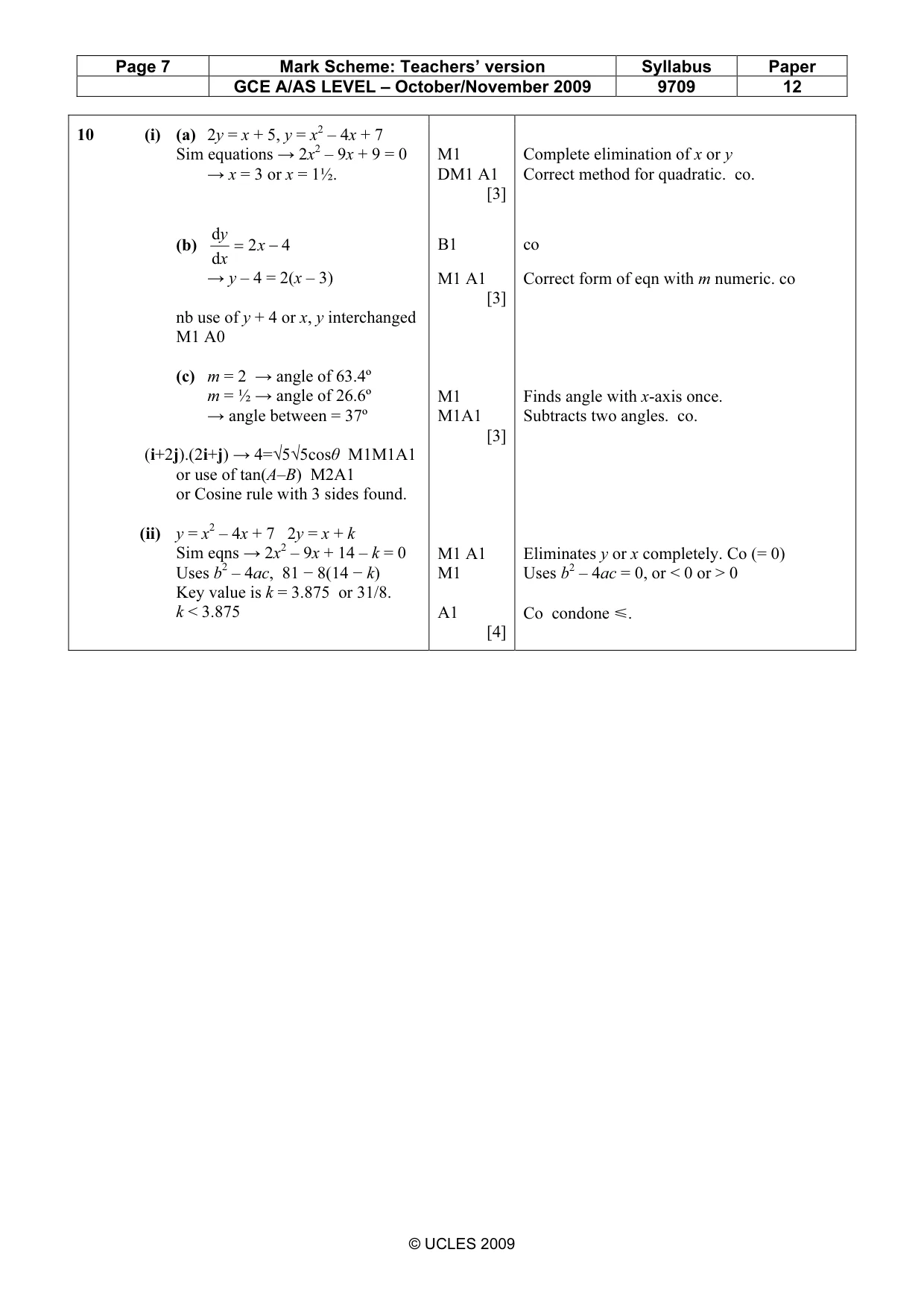 Mark scheme, page 7 of 7