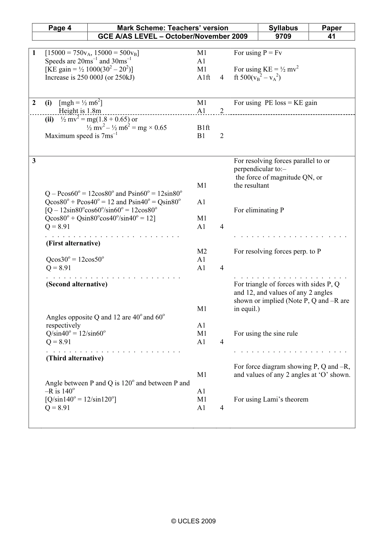 Mark scheme, page 4 of 6