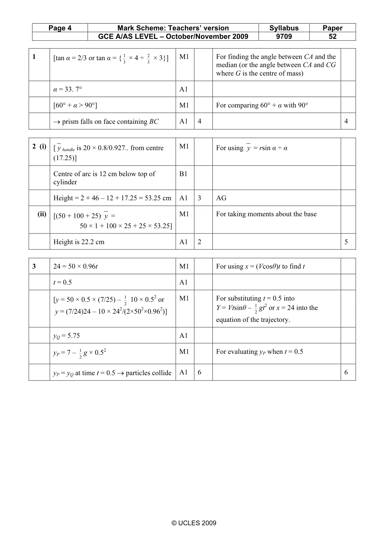 Mark scheme, page 4 of 6