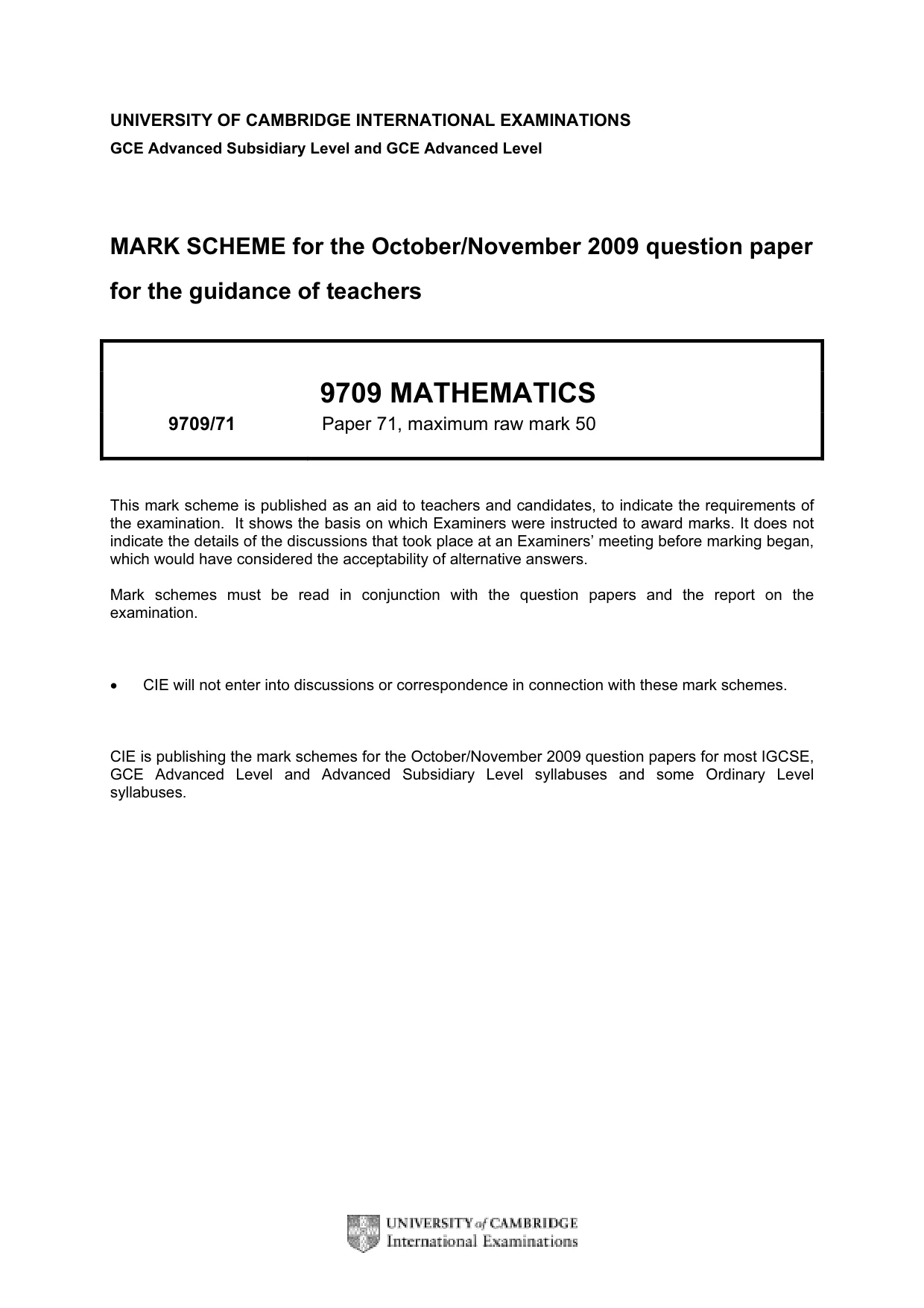 Mark scheme, page 1 of 6
