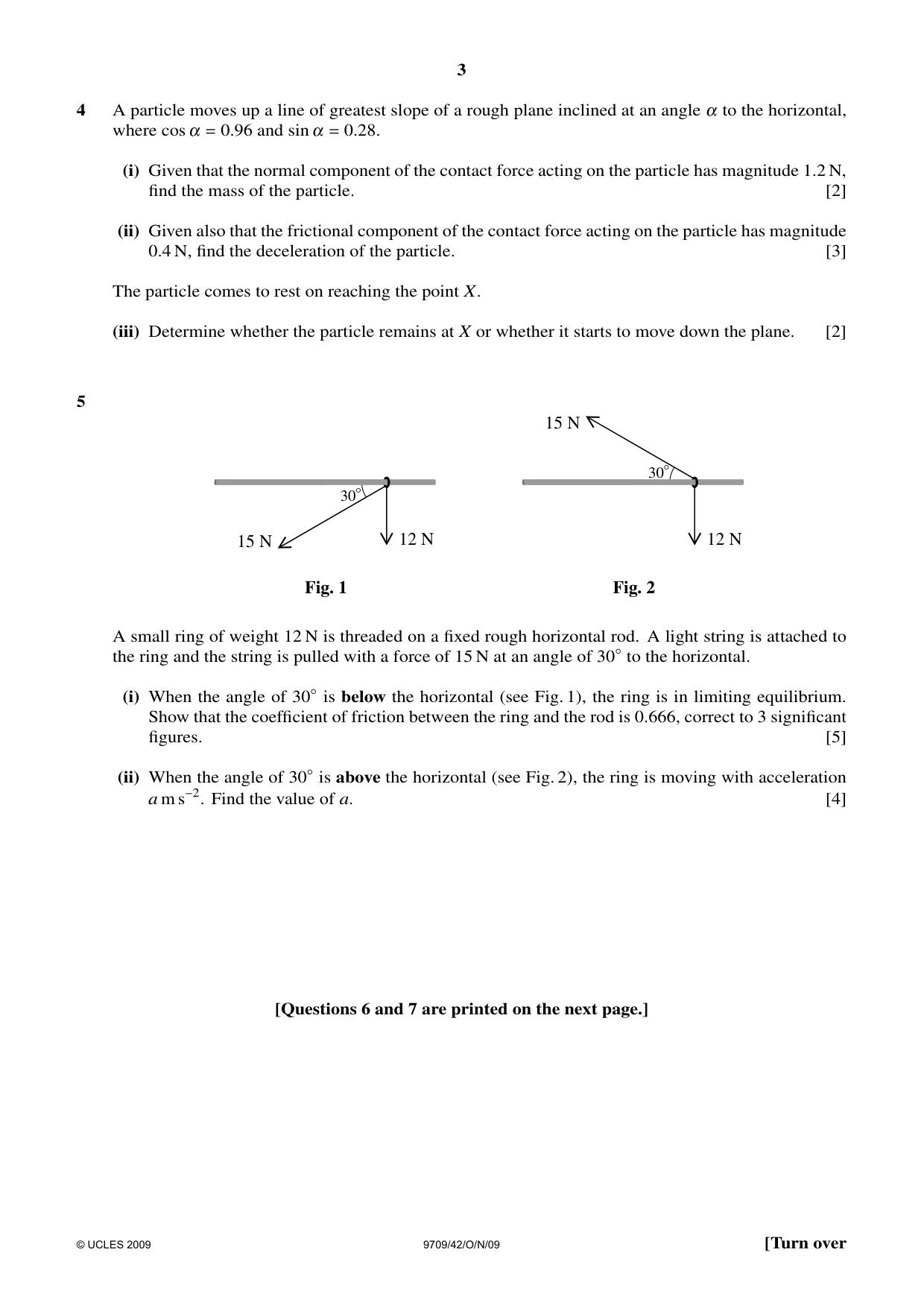 Cambridge A Level Mathematics 9709 2009 Oct/Nov Paper 4 · Variant 2 question paper, page 3 of 4