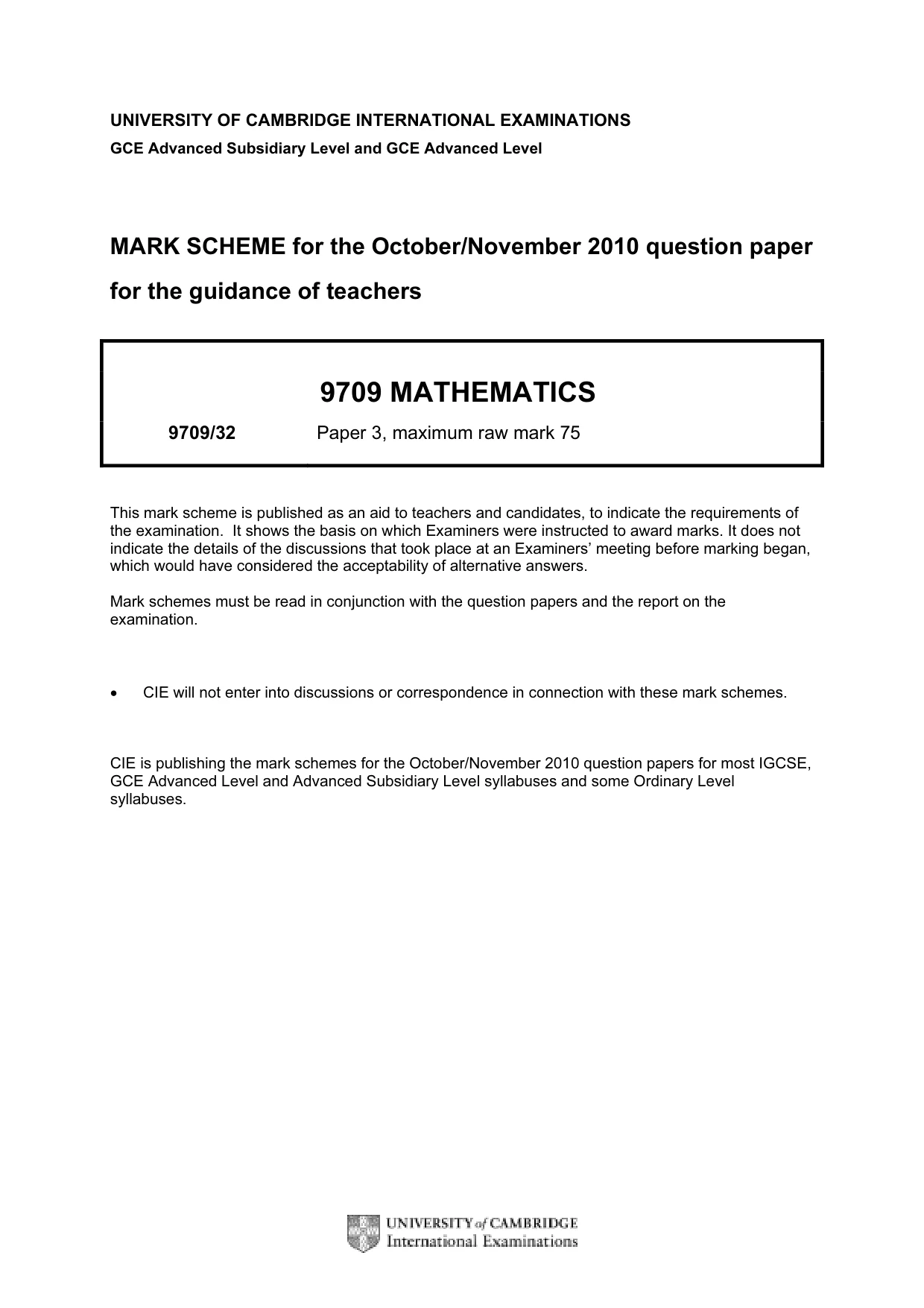 Mark scheme, page 1 of 8