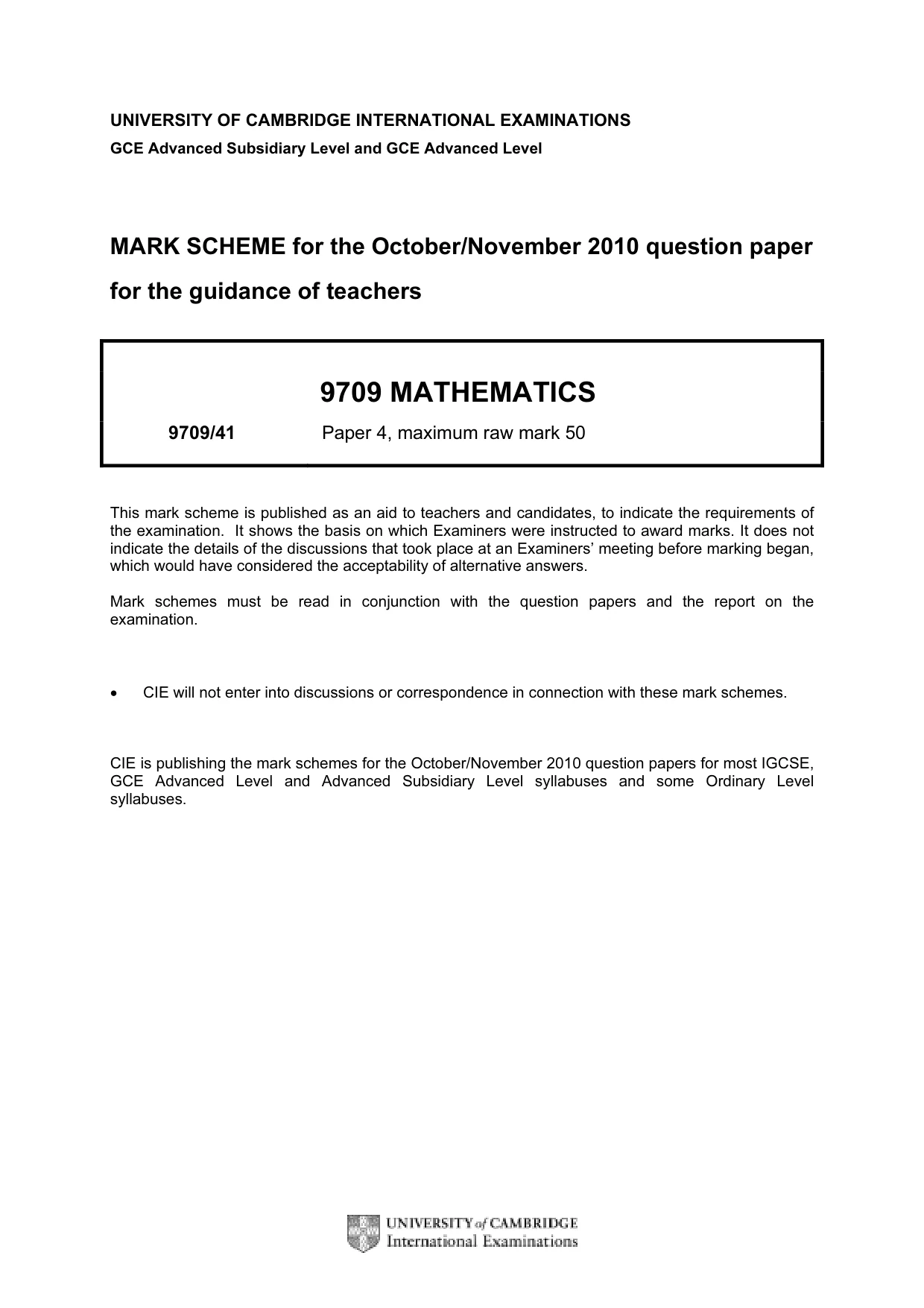 Mark scheme, page 1 of 6