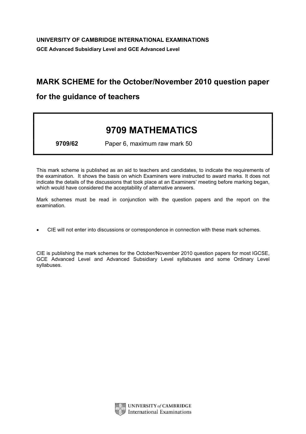 Mark scheme, page 1 of 7