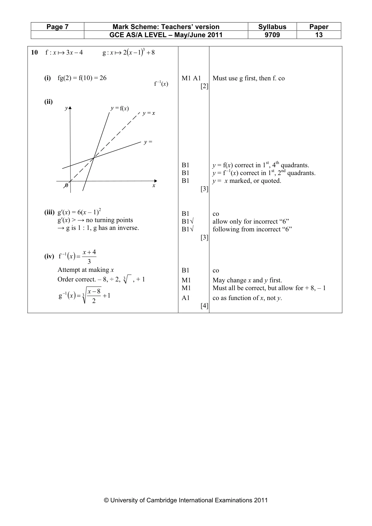Mark scheme, page 7 of 7