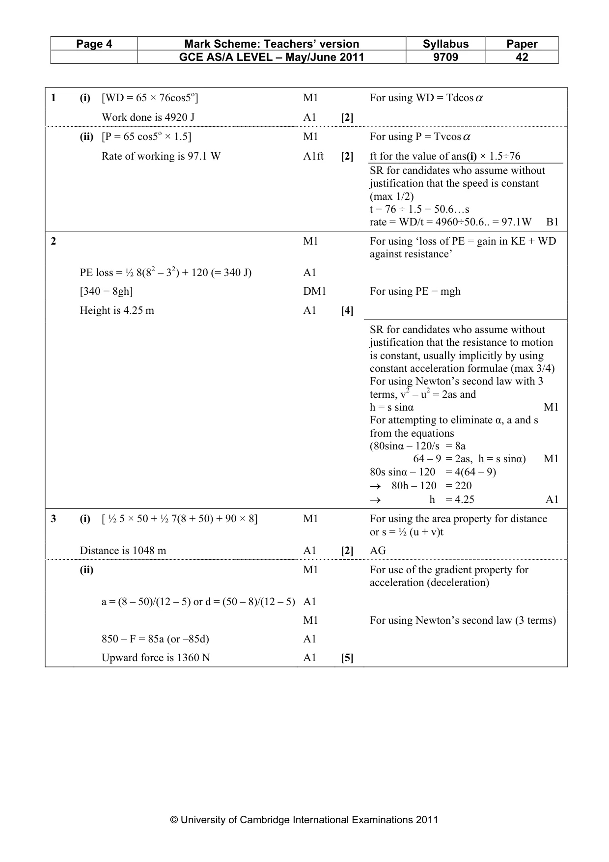 Mark scheme, page 4 of 7