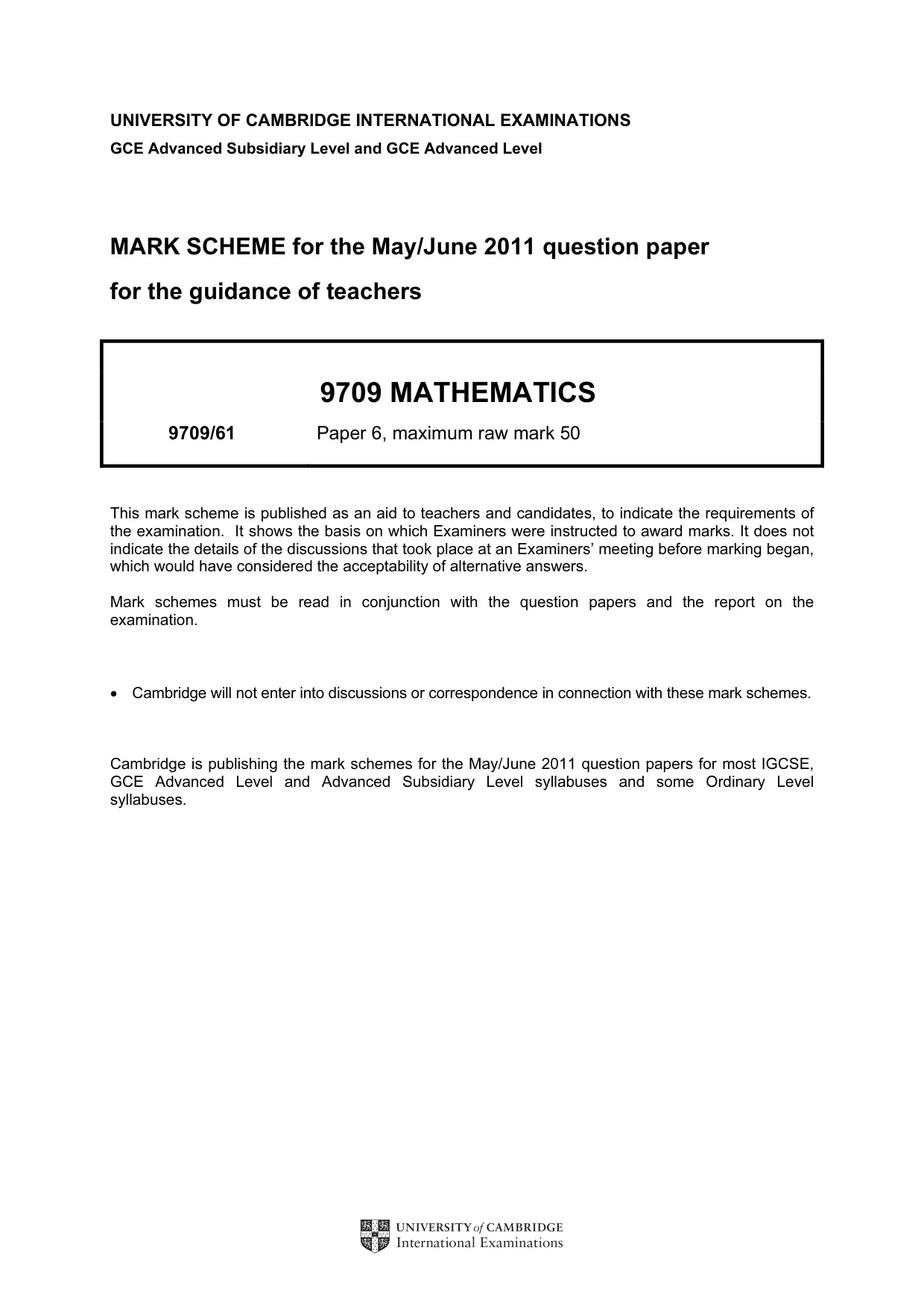 Mark scheme, page 1 of 5