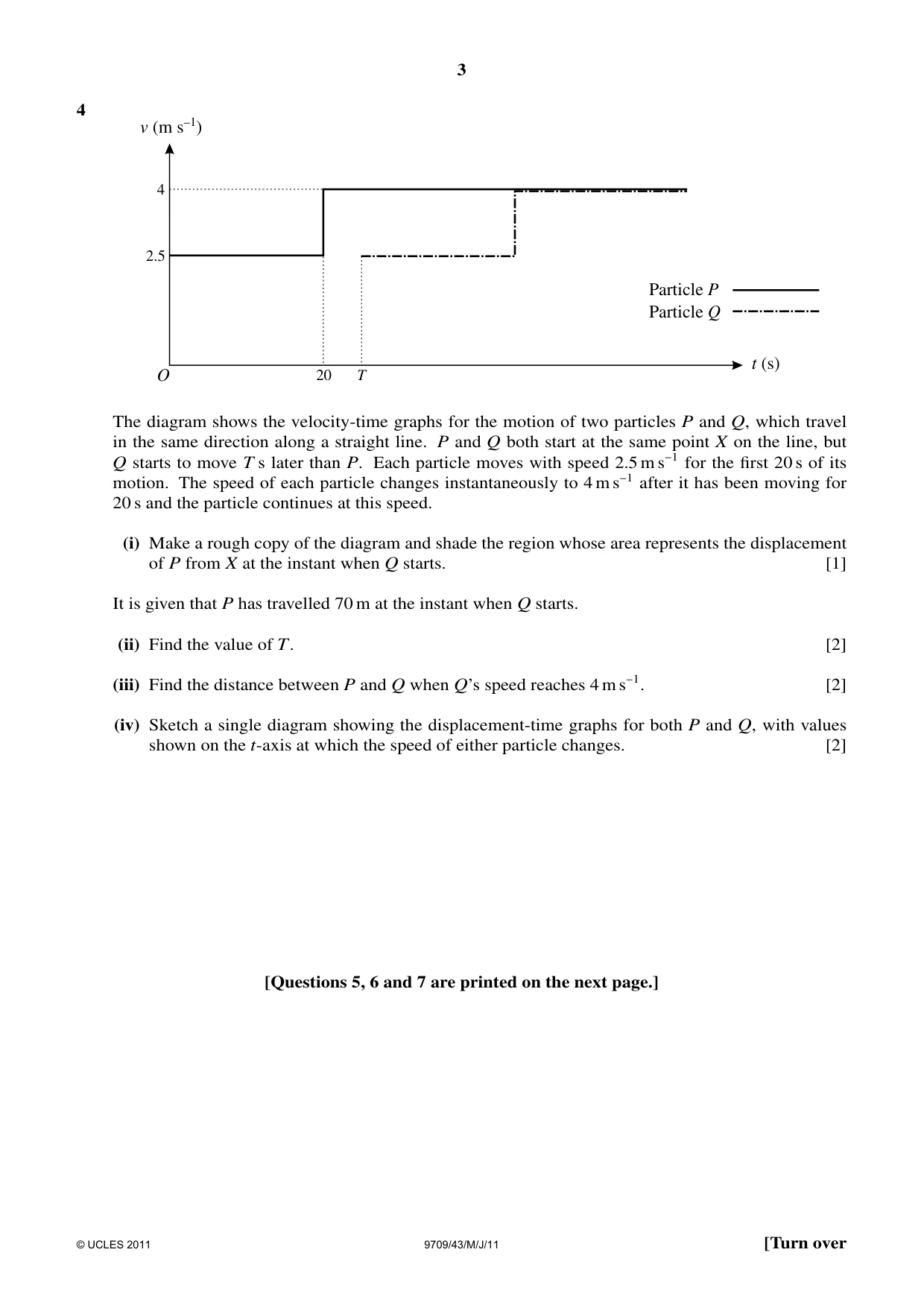 Cambridge A Level Mathematics 9709 2011 May/June Paper 4 · Variant 3 question paper, page 3 of 4