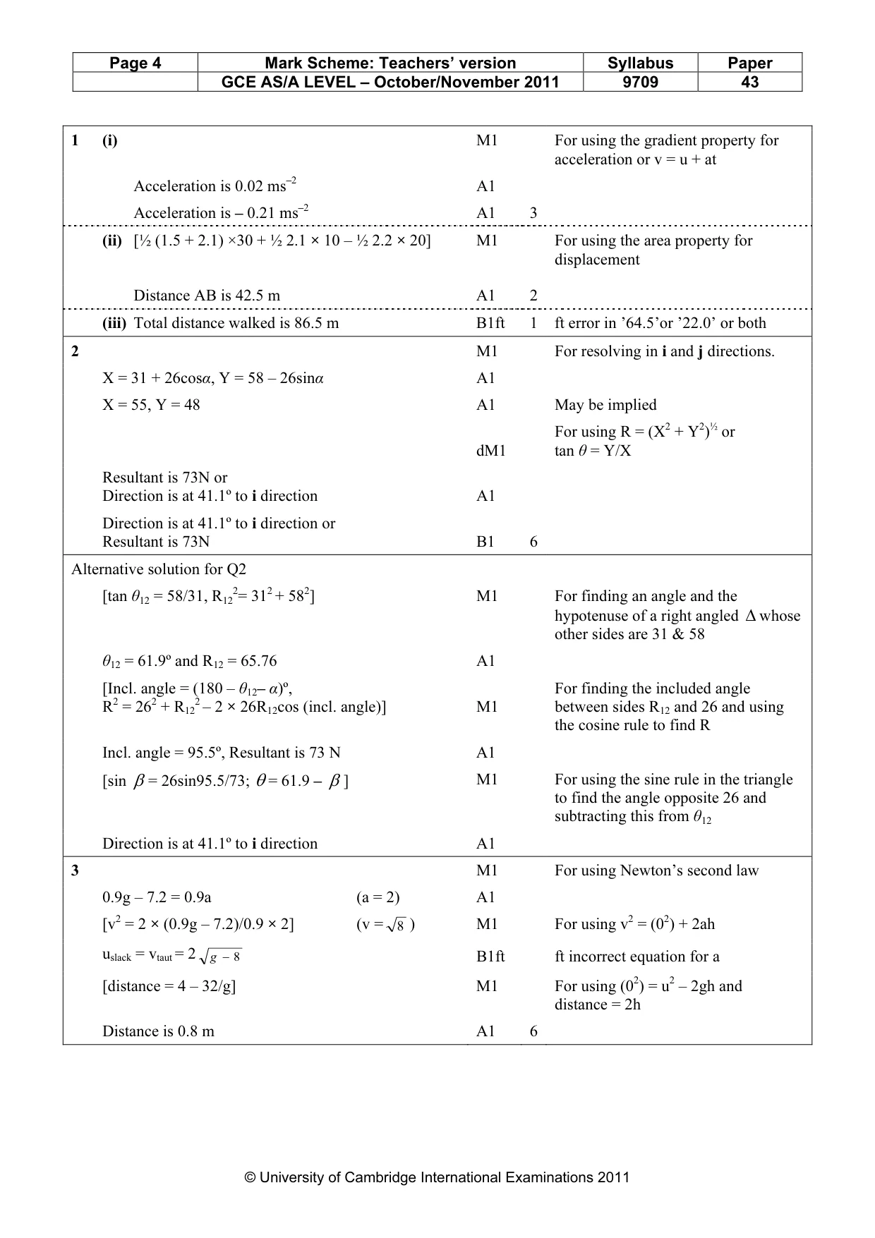 Mark scheme, page 4 of 6