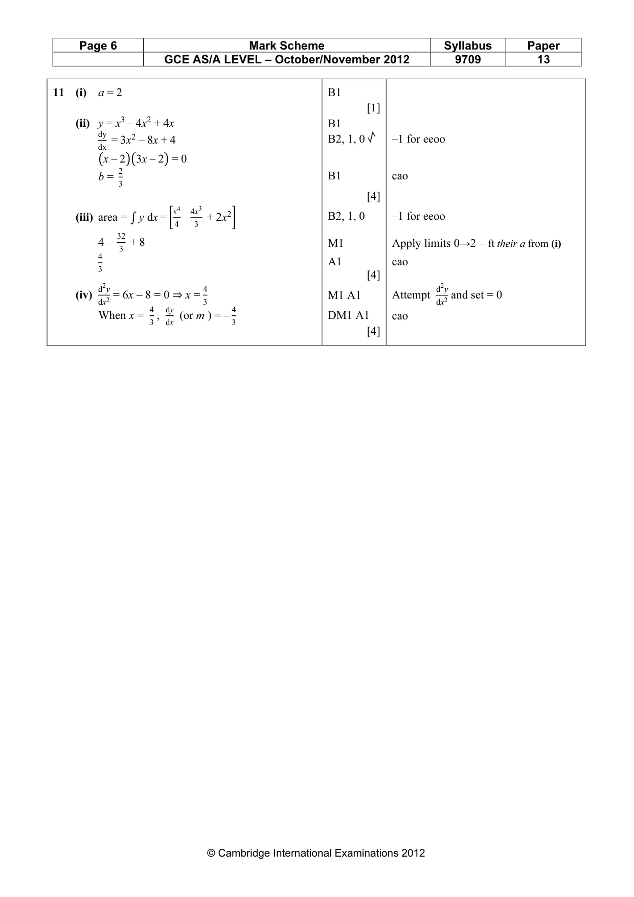 Mark scheme, page 6 of 6
