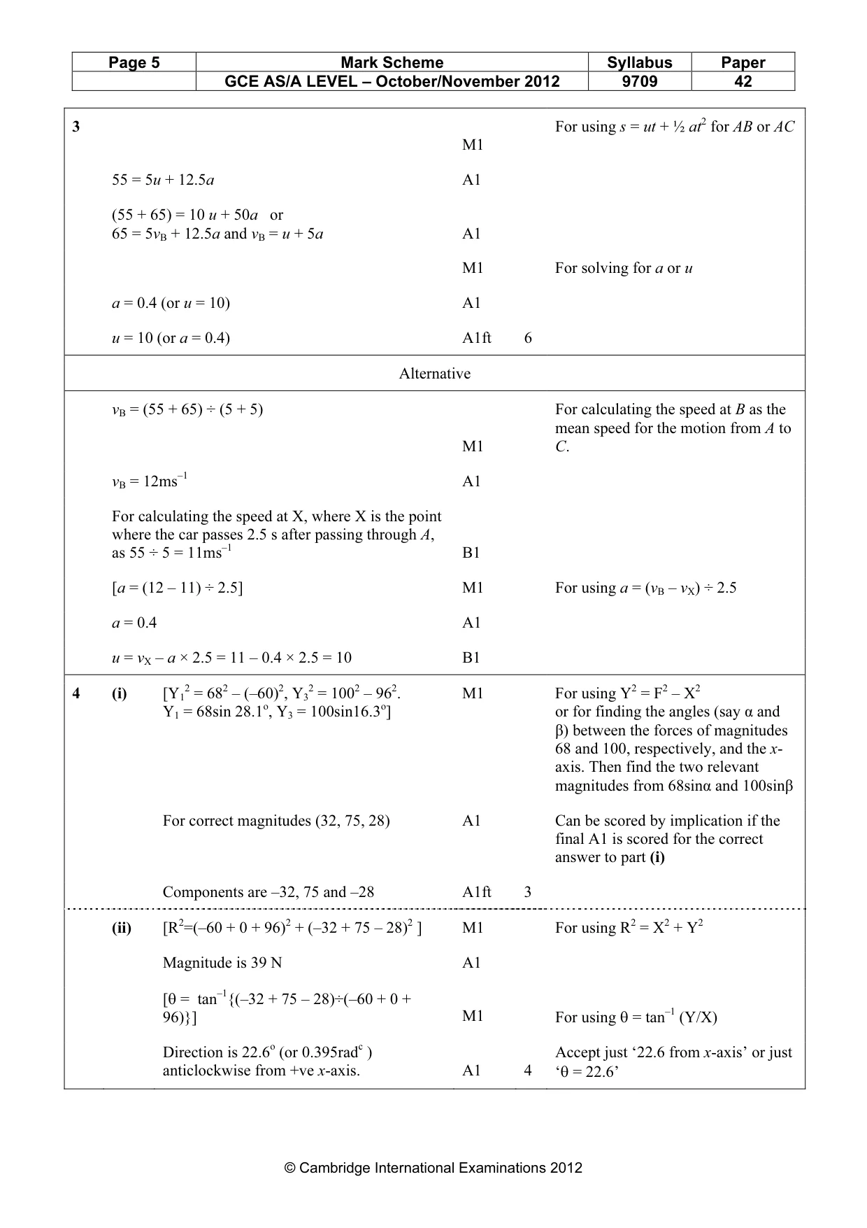 Mark scheme, page 5 of 8