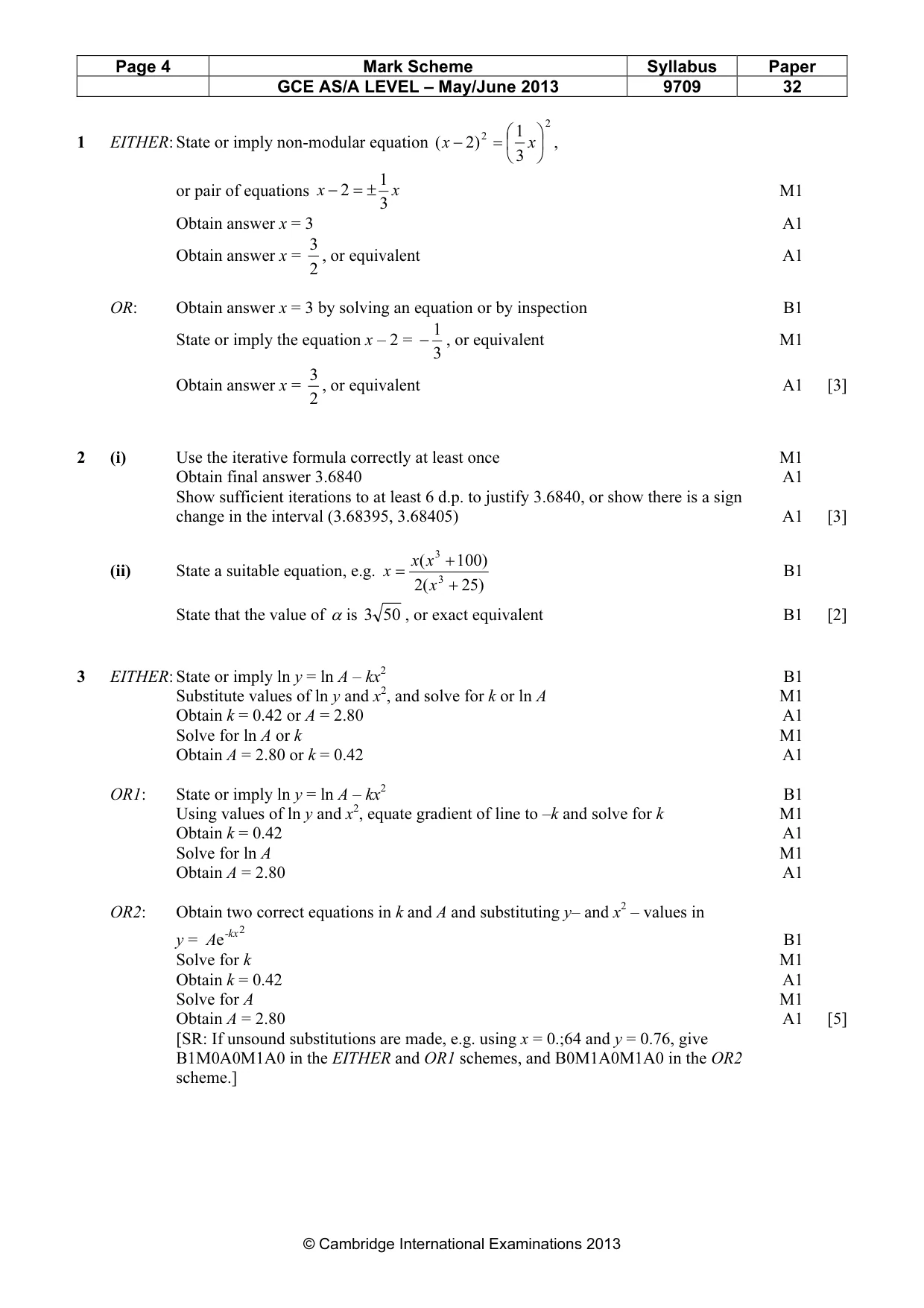 Mark scheme, page 4 of 7