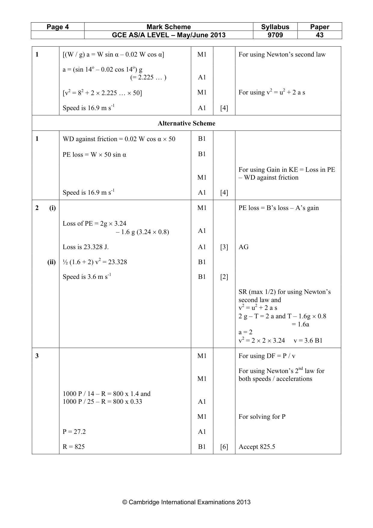 Mark scheme, page 4 of 7