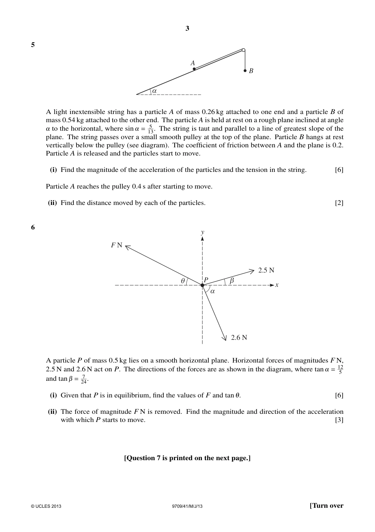 Cambridge A Level Mathematics 9709 2013 May/June Paper 4 · Variant 1 question paper, page 3 of 4