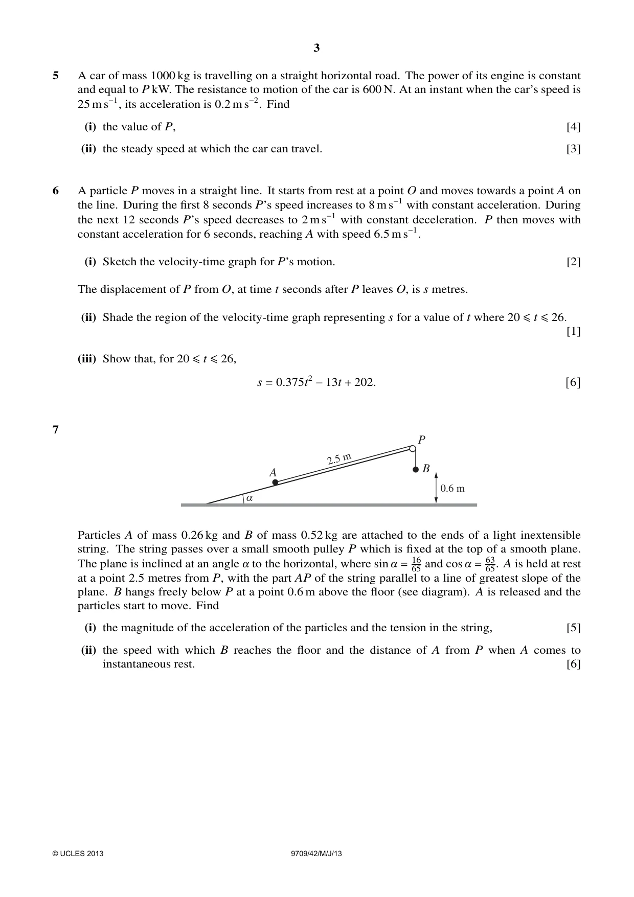 Cambridge A Level Mathematics 9709 2013 May/June Paper 4 · Variant 2 question paper, page 3 of 4