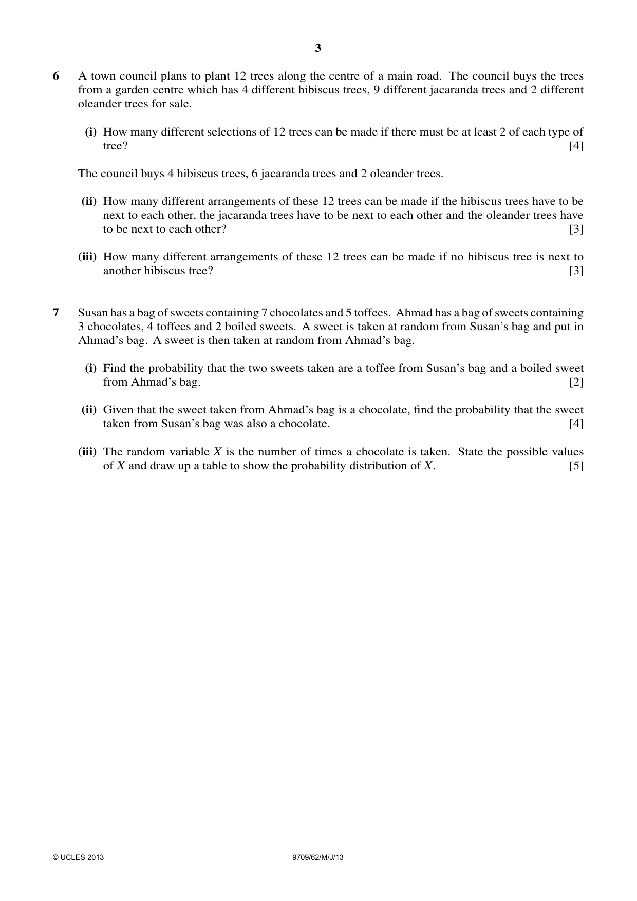 Cambridge A Level Mathematics 9709 2013 May/June Paper 6 · Variant 2 question paper, page 3 of 4
