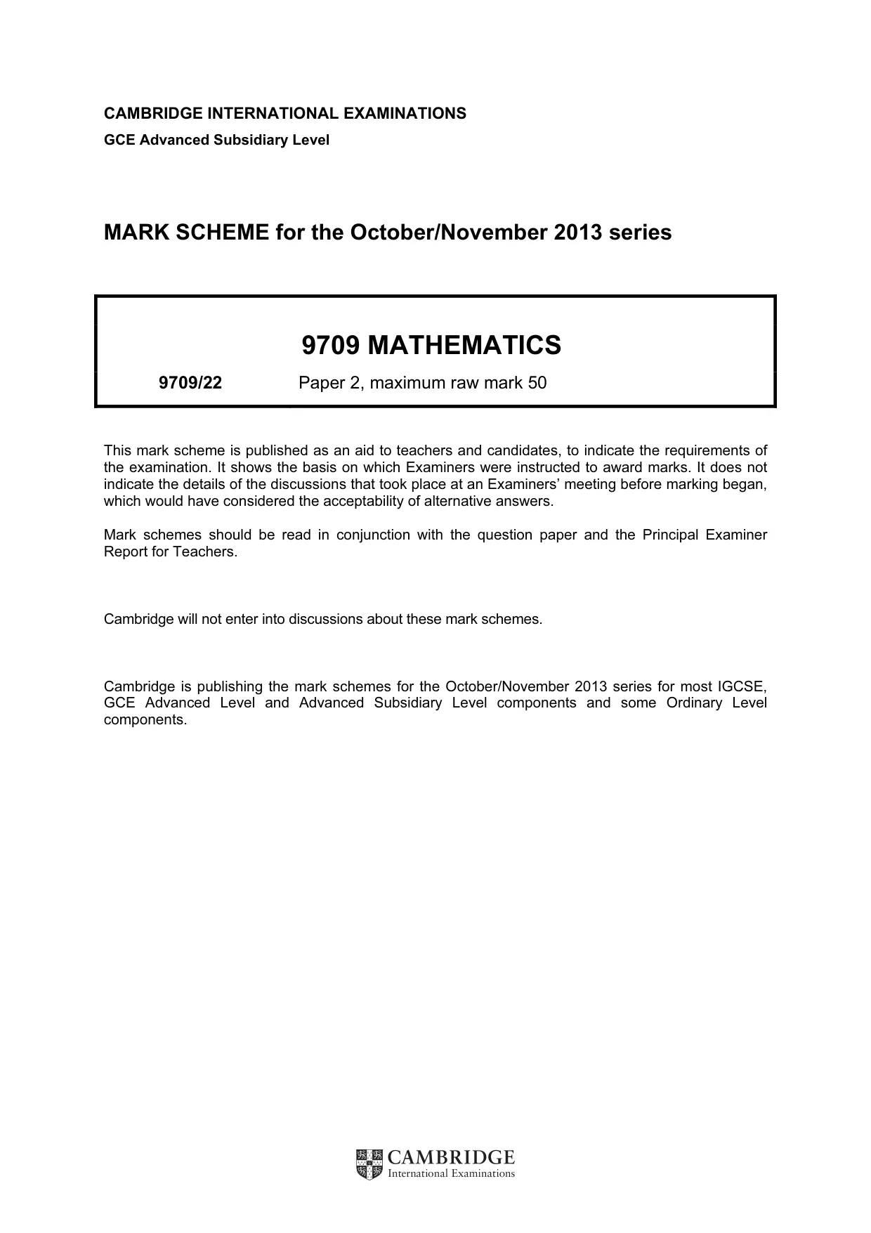 Mark scheme, page 1 of 6