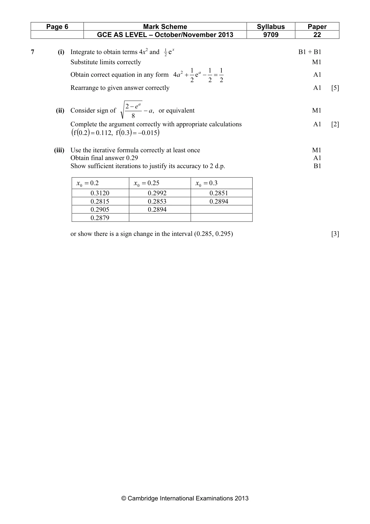 Mark scheme, page 6 of 6