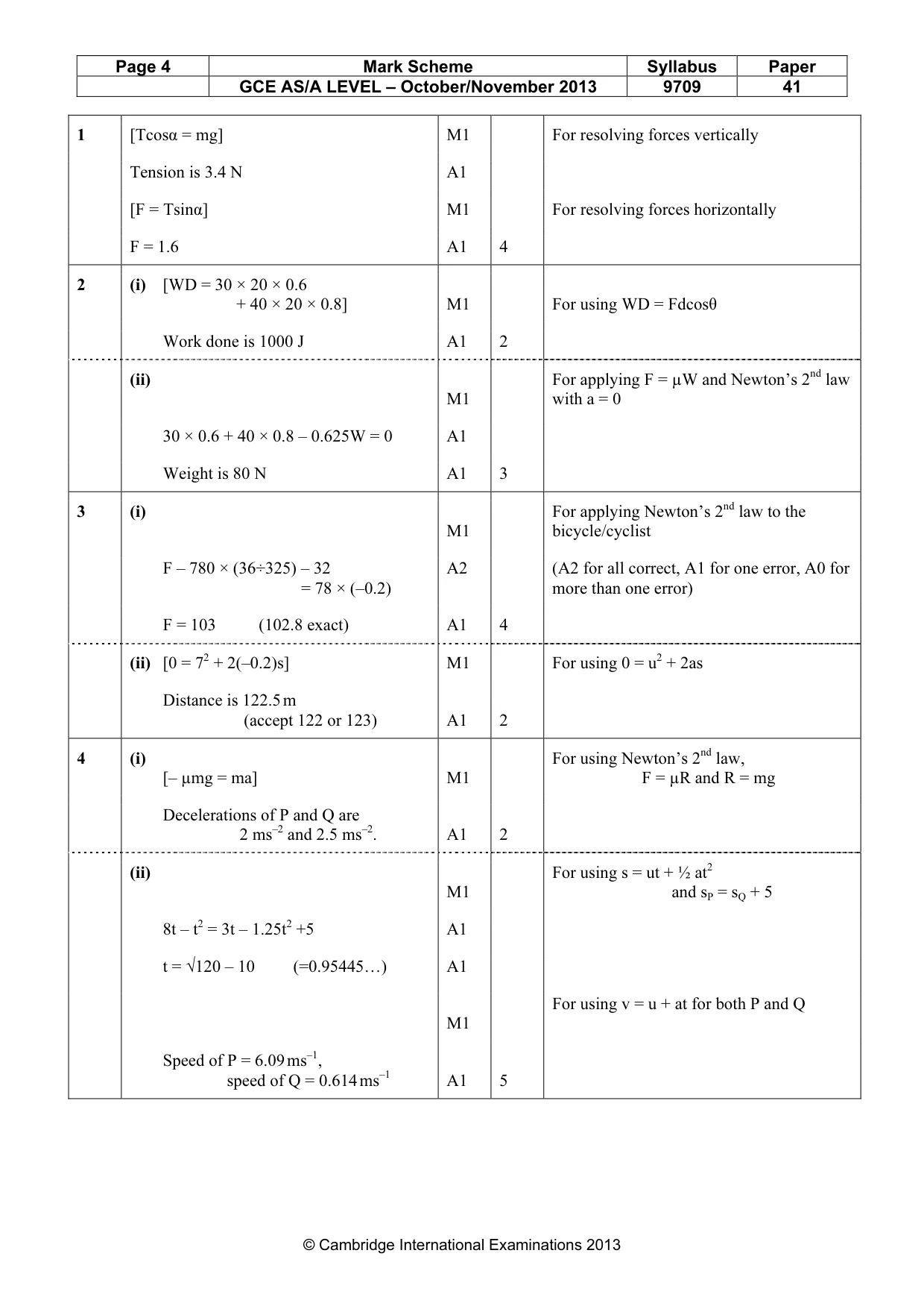 Mark scheme, page 4 of 6