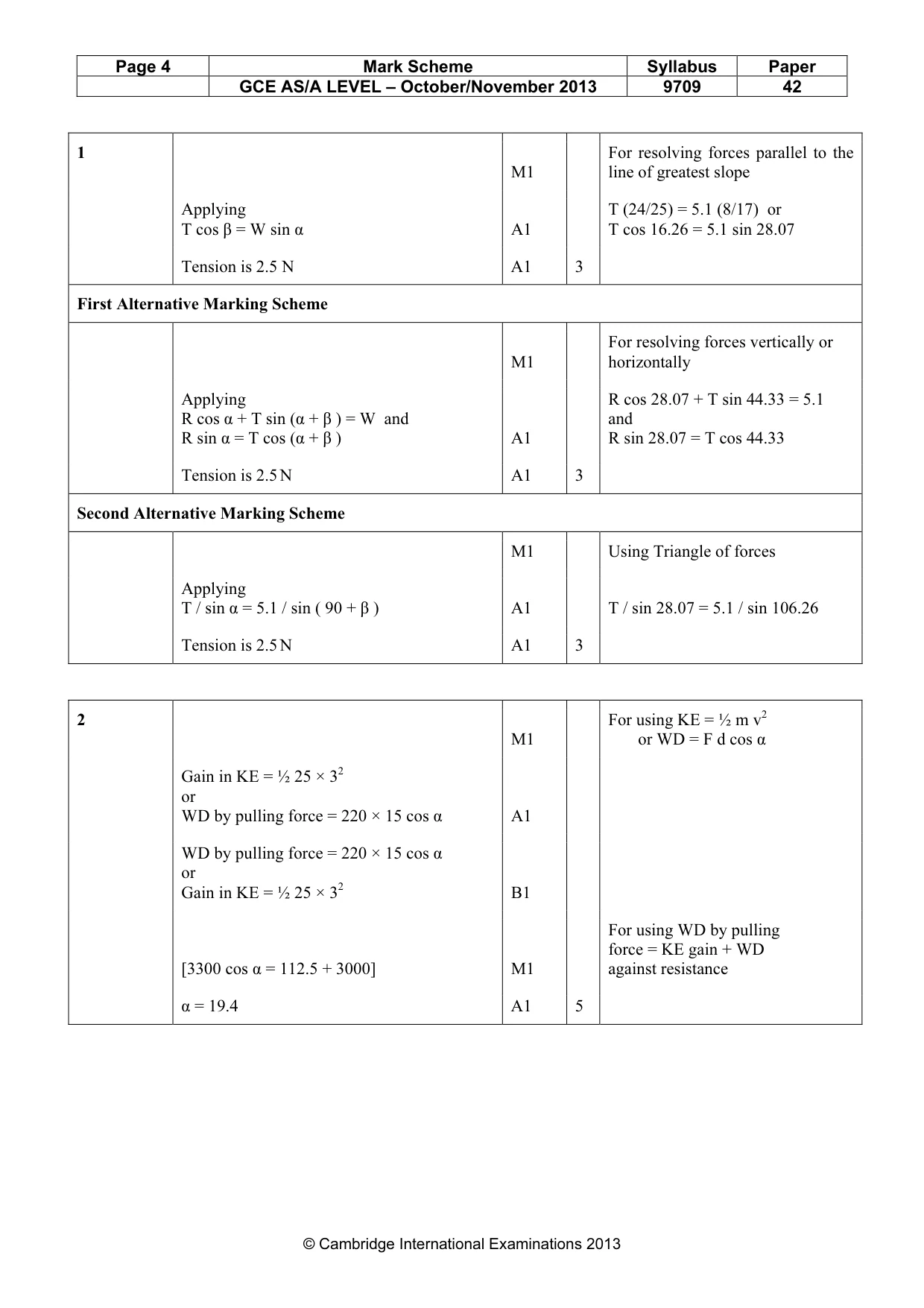 Mark scheme, page 4 of 9