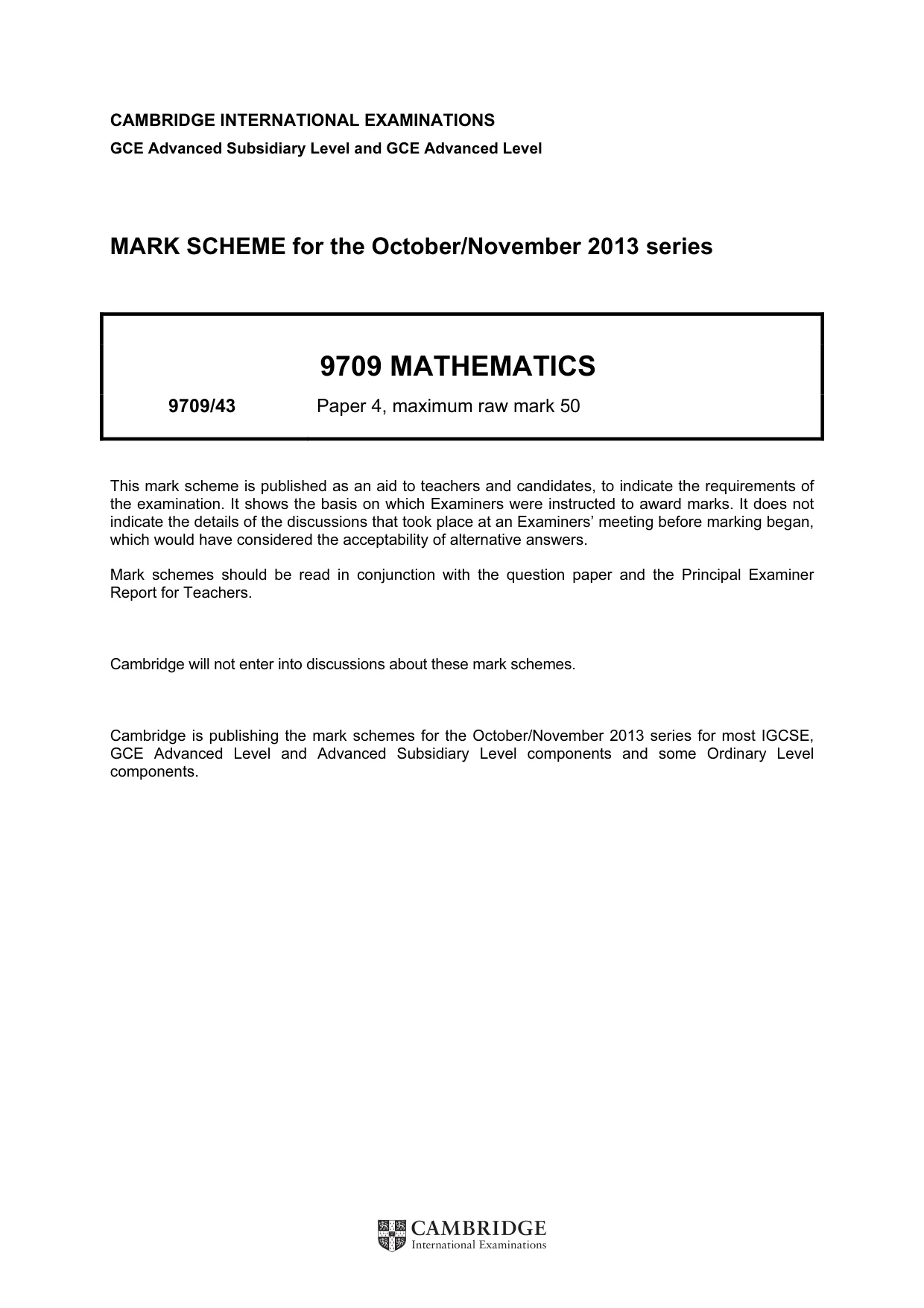 Mark scheme, page 1 of 7