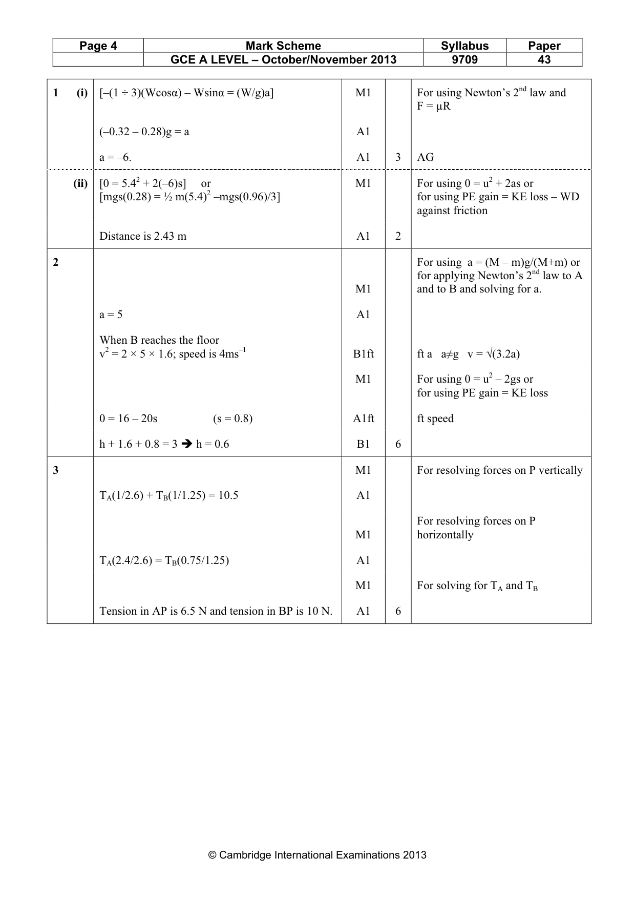 Mark scheme, page 4 of 7